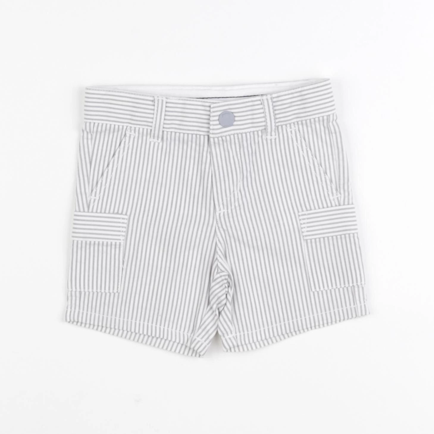 Jacadi - short blanc, gris - 6 mois