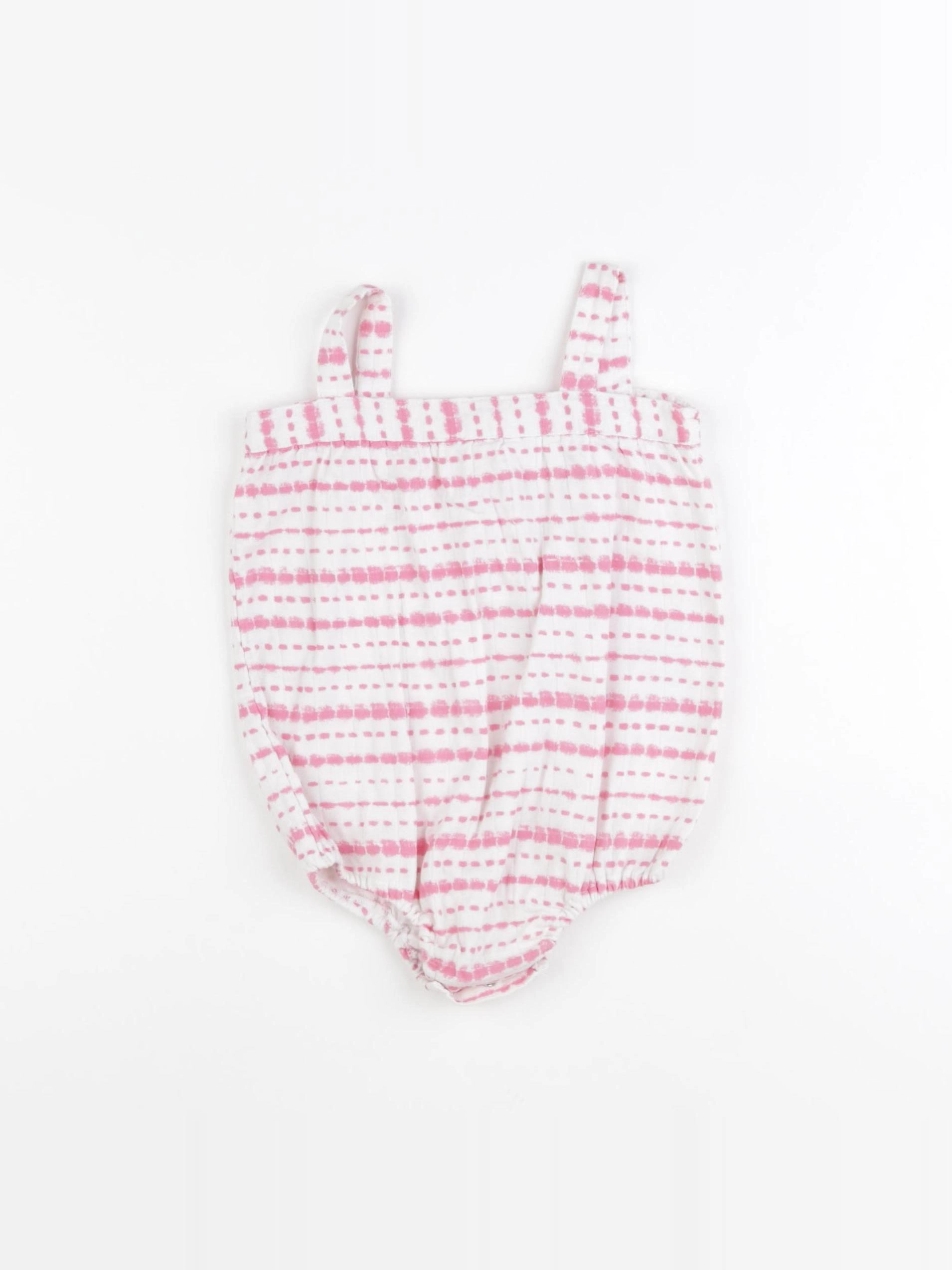 Aden + Anaïs - combinaison blanc, rose - 6/9 mois