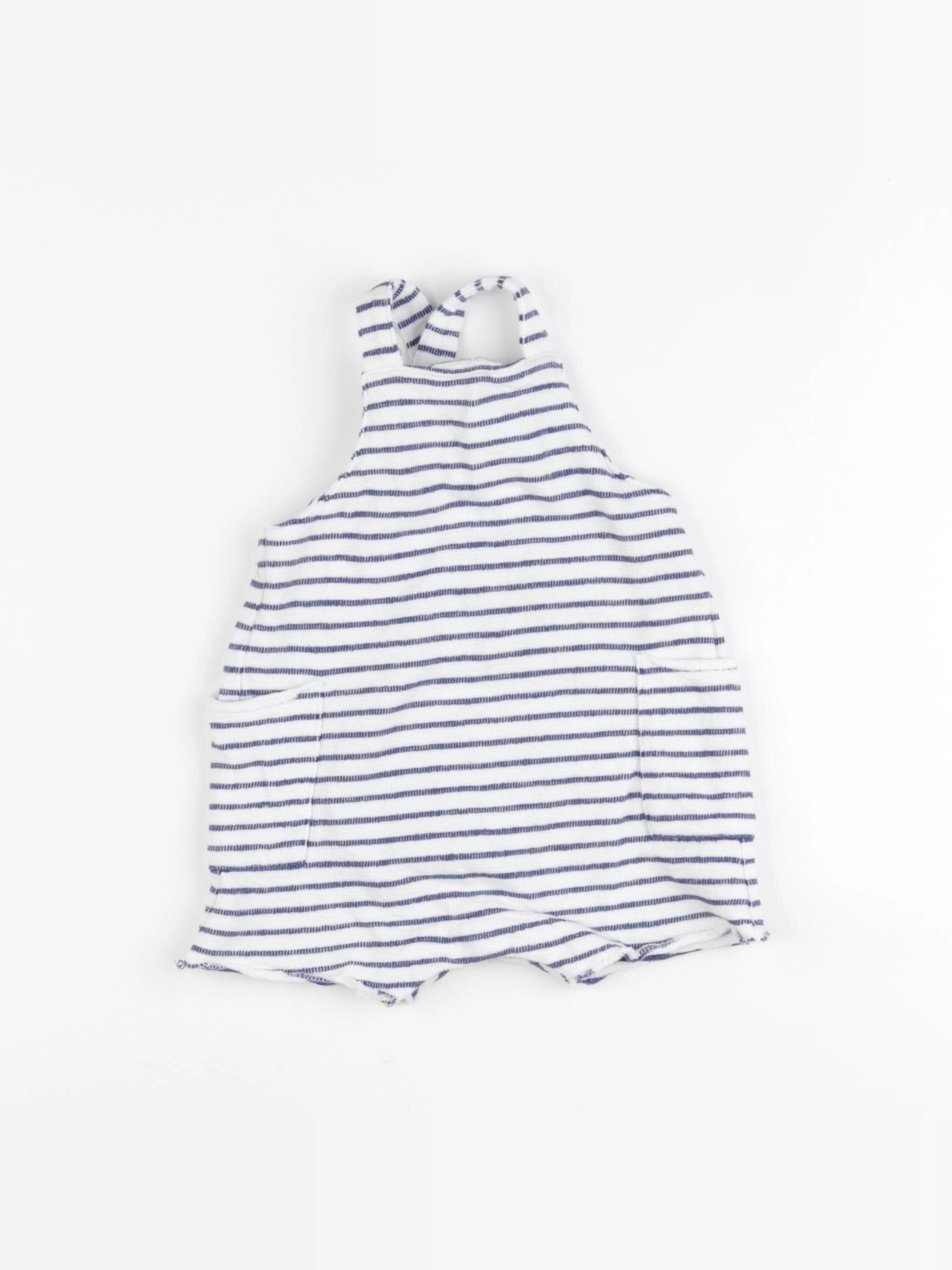Boutchou - combinaison bleu, blanc - 9 mois