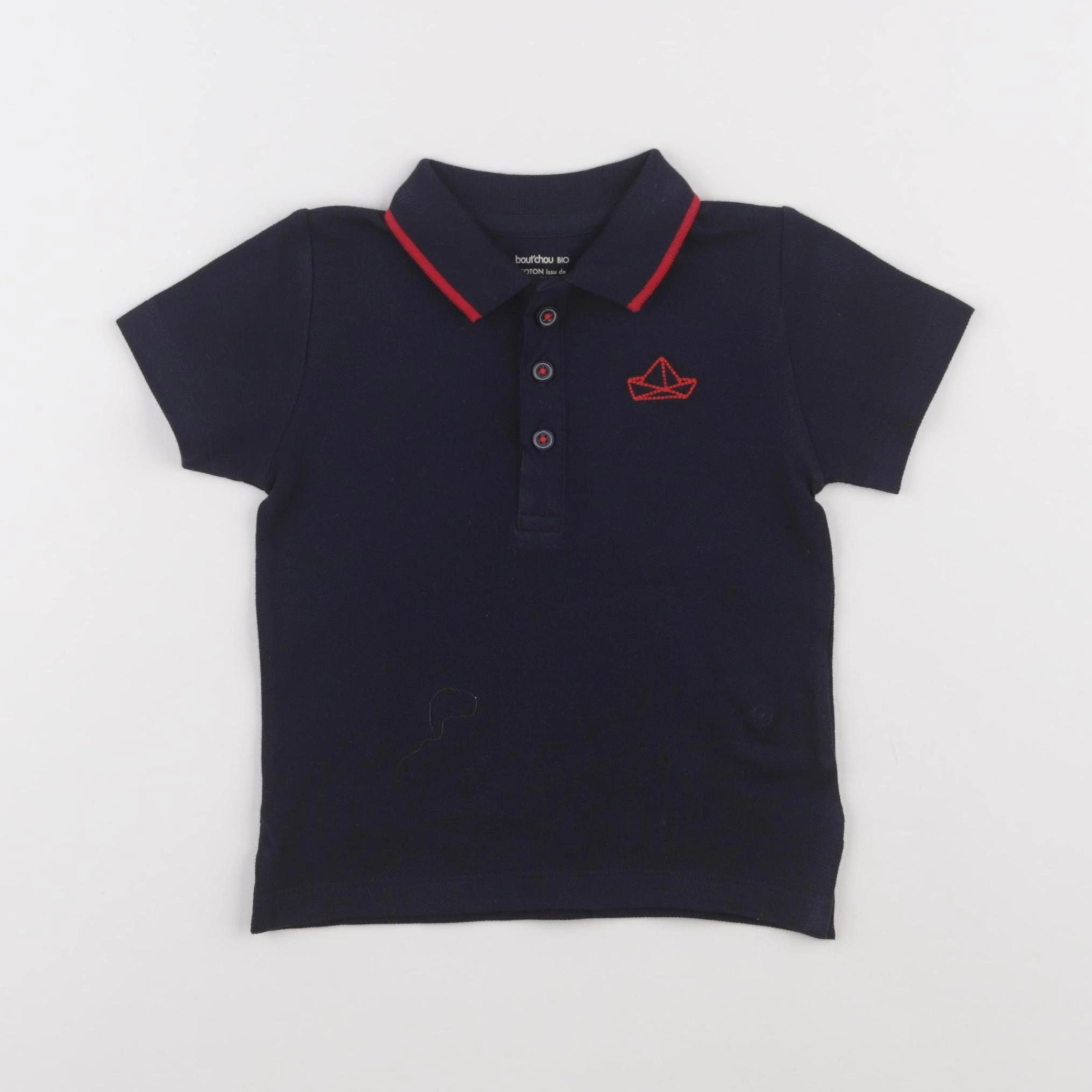 Boutchou - polo bleu - 18 mois