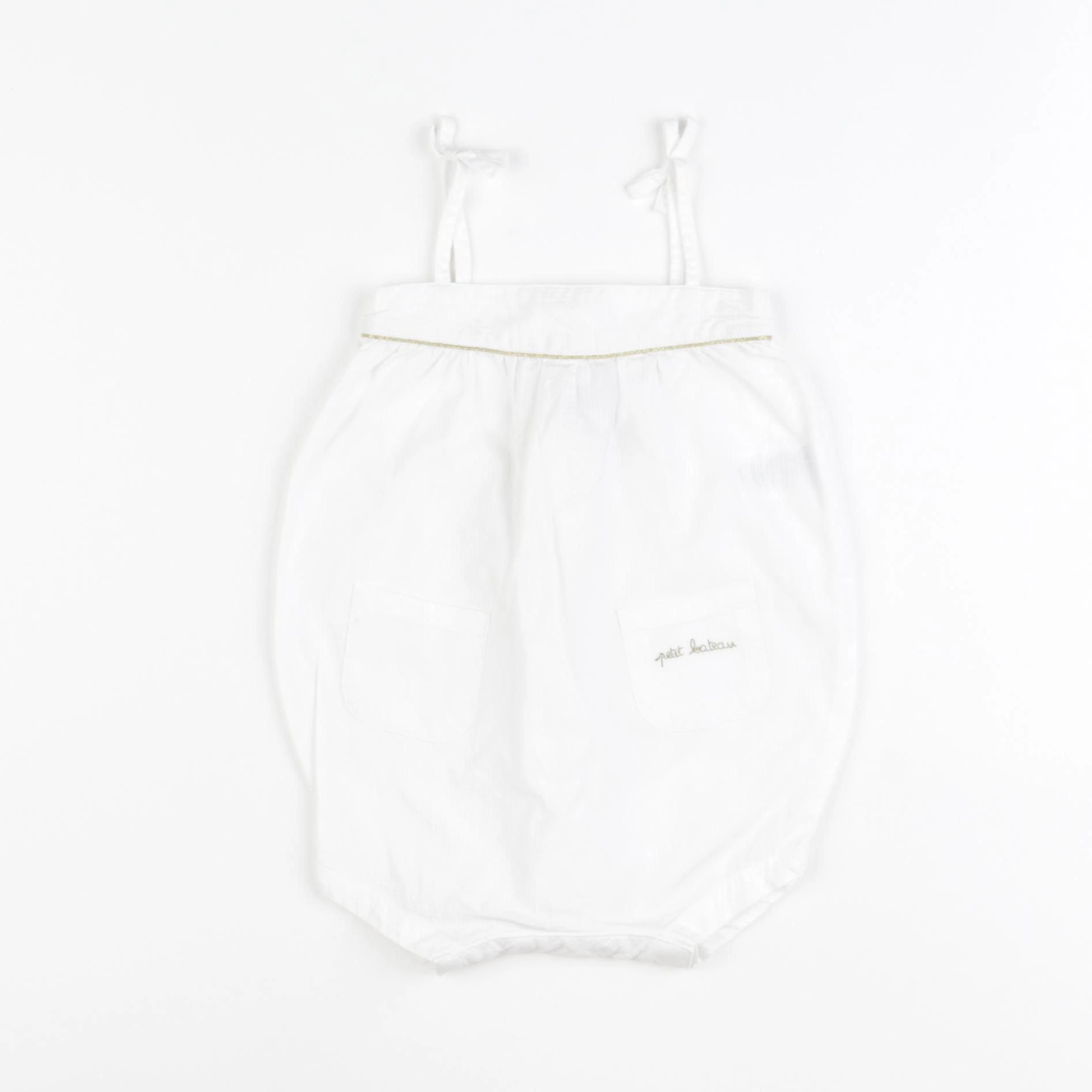 Petit Bateau - combinaison blanc, or - 3 mois