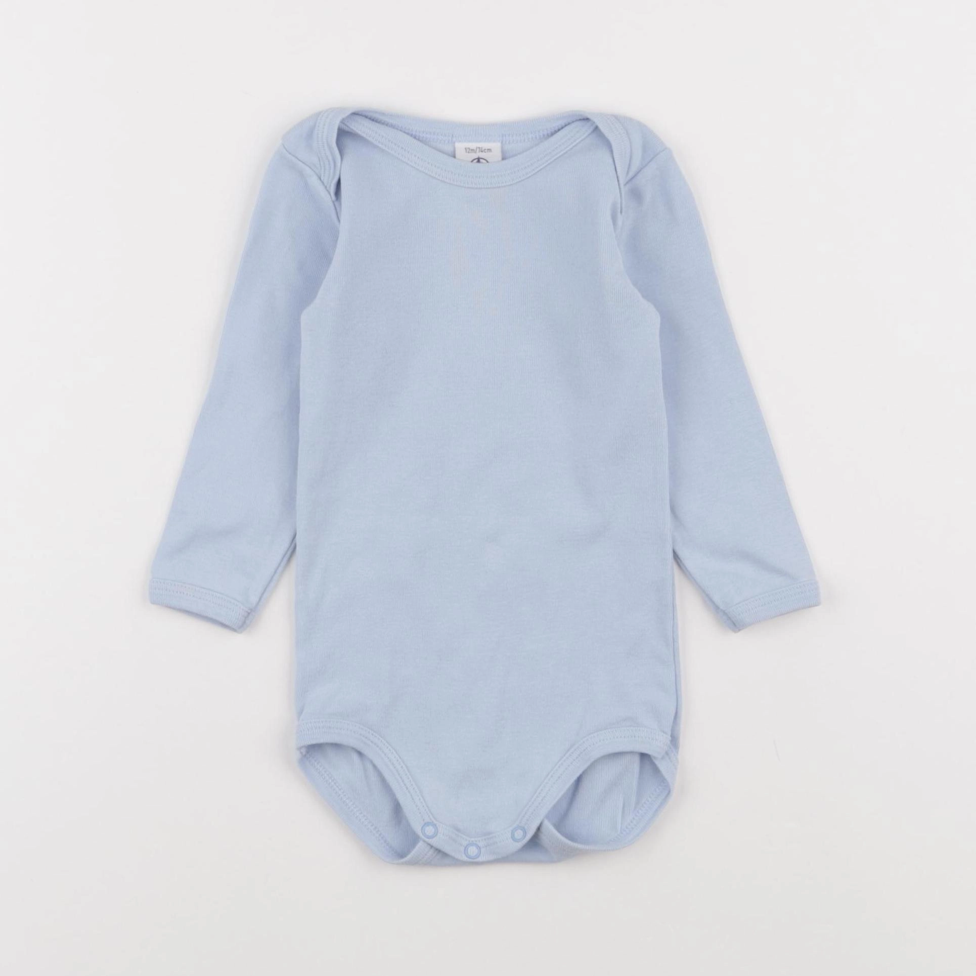 Petit Bateau - body bleu - 12 mois