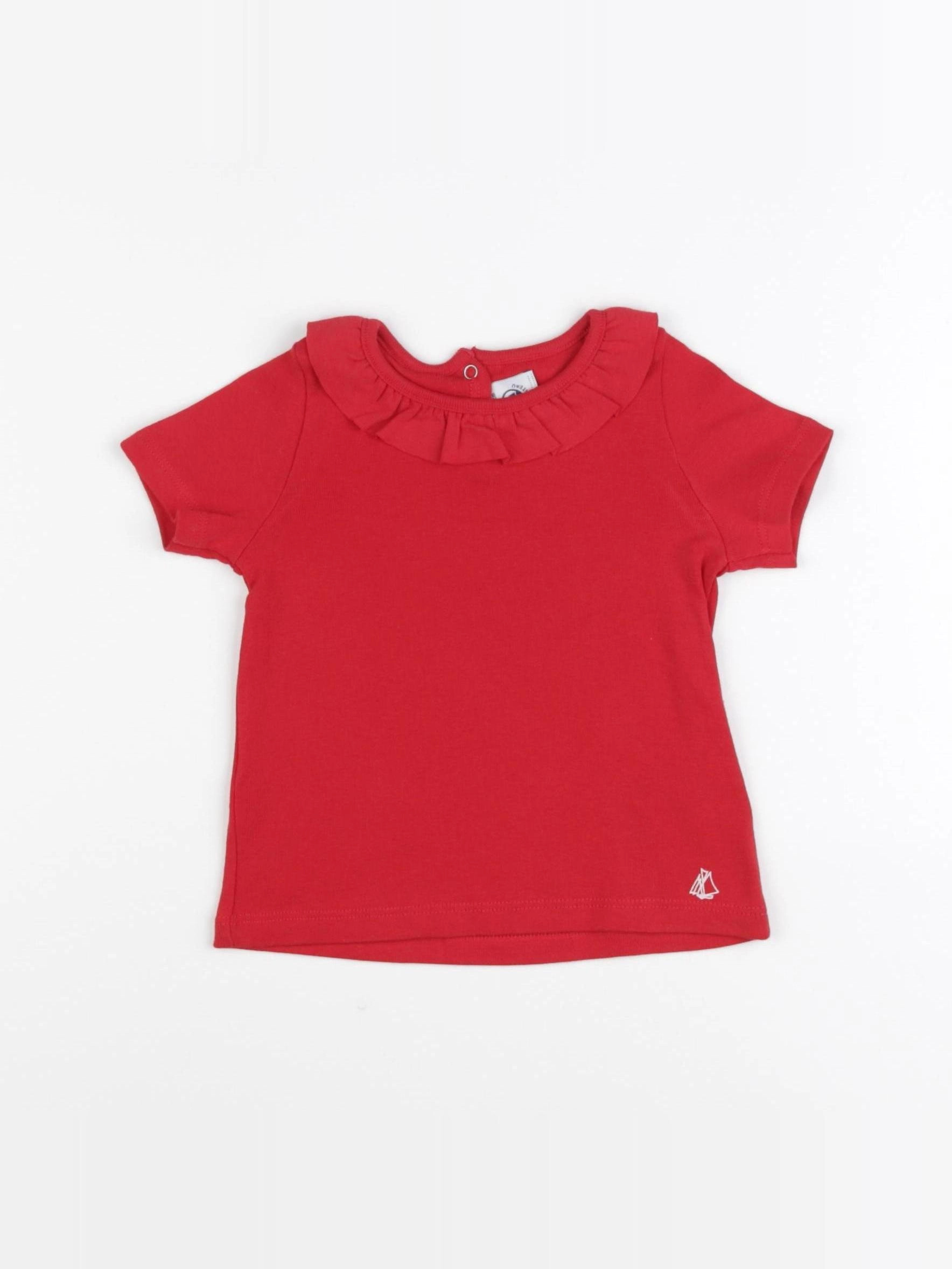 Petit Bateau - tee-shirt rouge - 18 mois