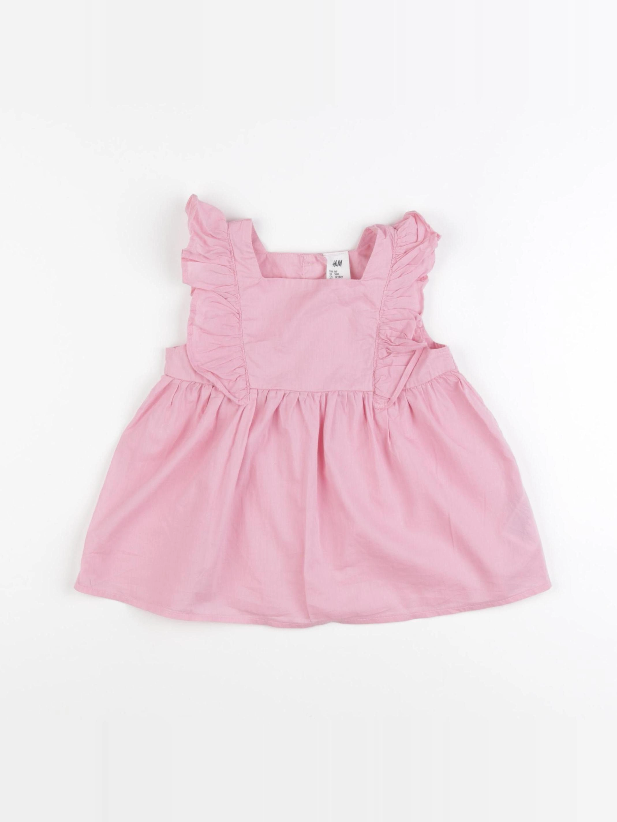 H&M - robe rose - 12/18 mois