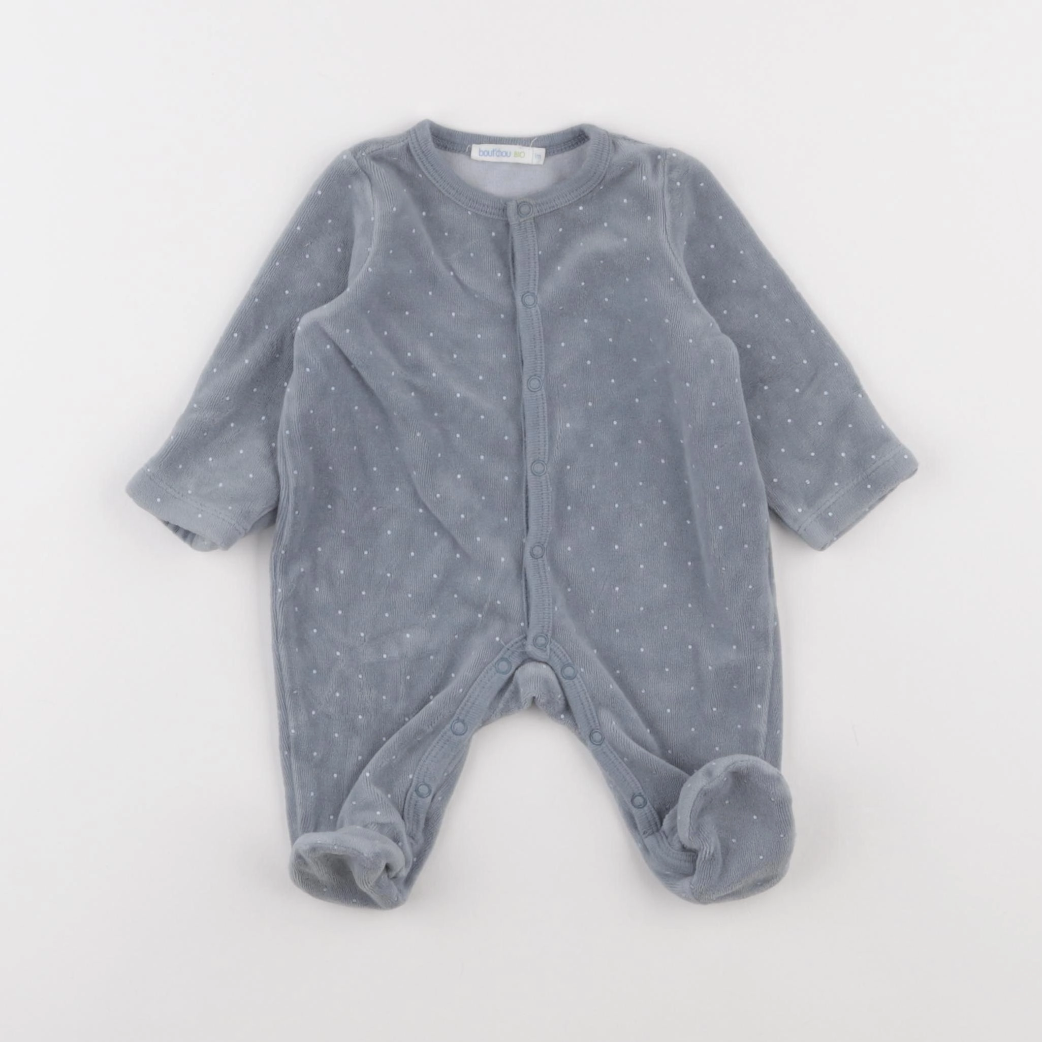 Boutchou - pyjama velours bleu - 3 mois