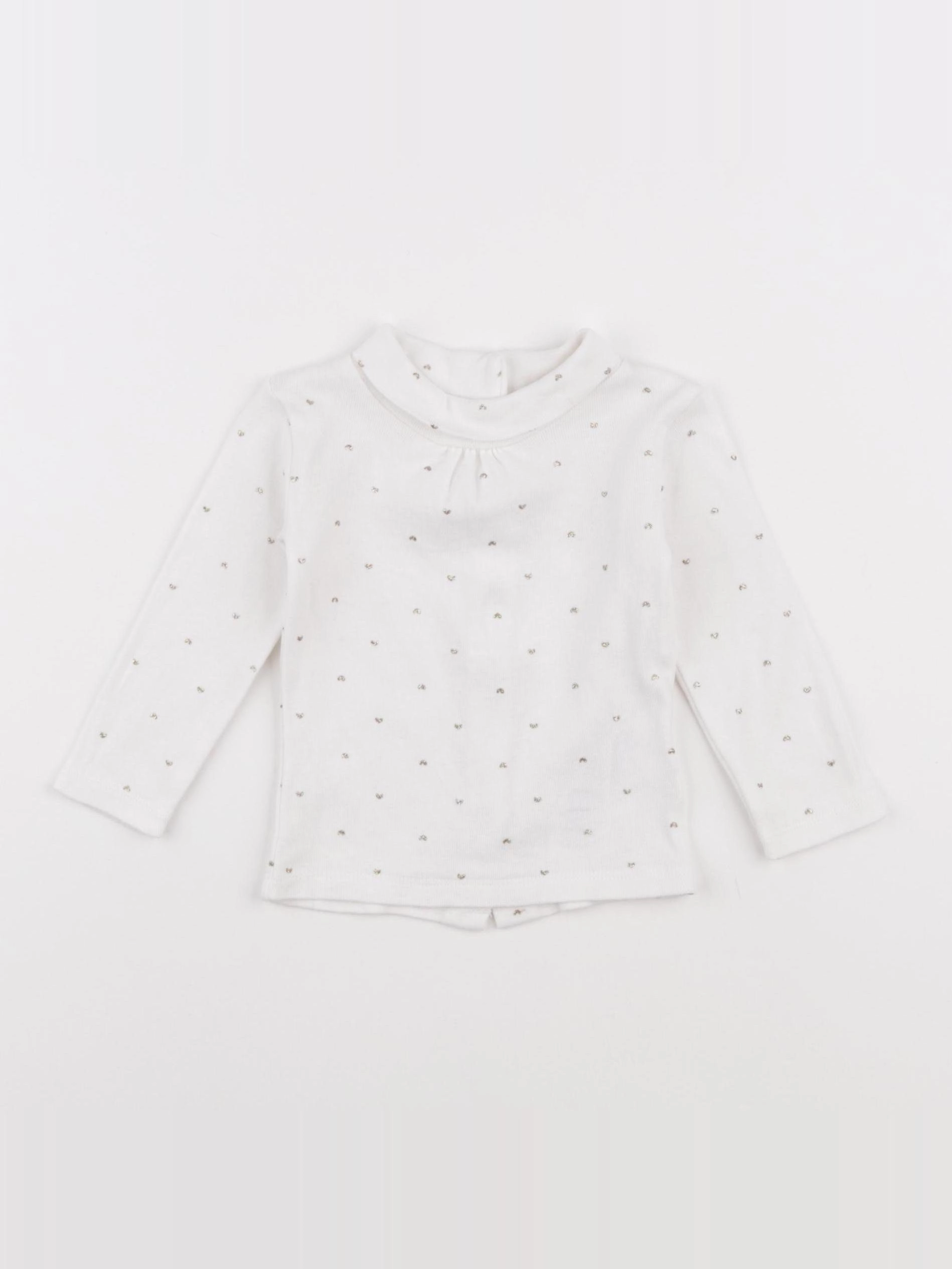 Vertbaudet - sous-pull blanc - 6 mois