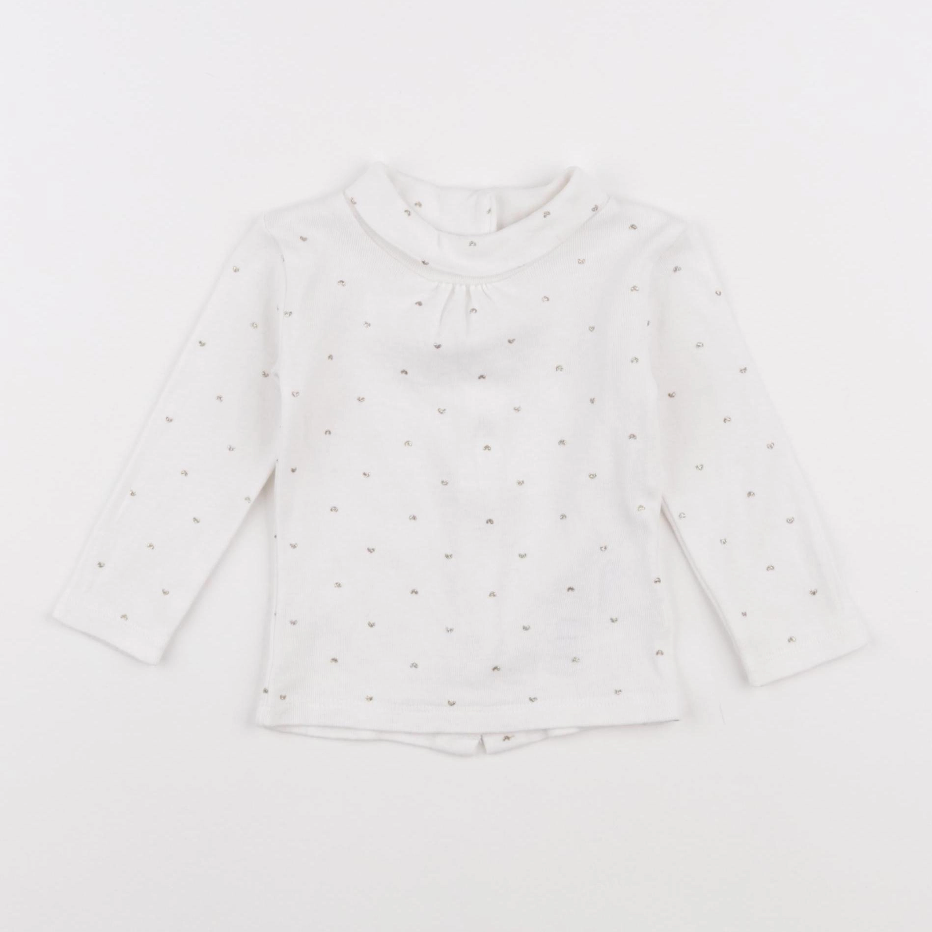 Vertbaudet - sous-pull blanc - 6 mois