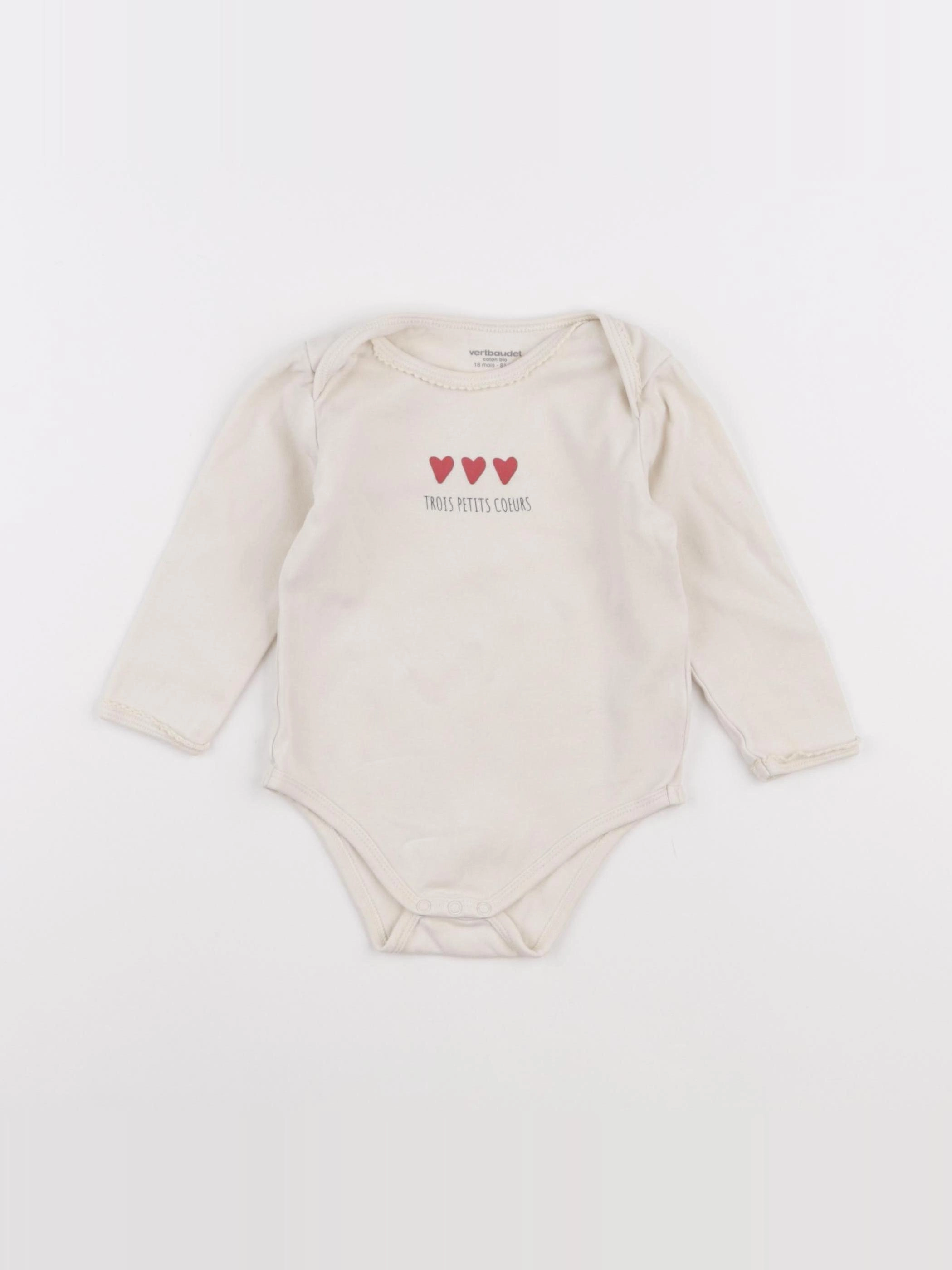 Vertbaudet - body beige - 18 mois
