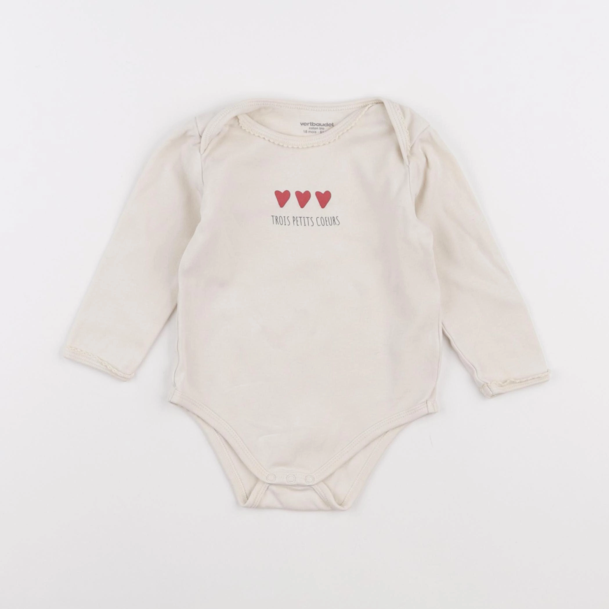 Vertbaudet - body beige - 18 mois