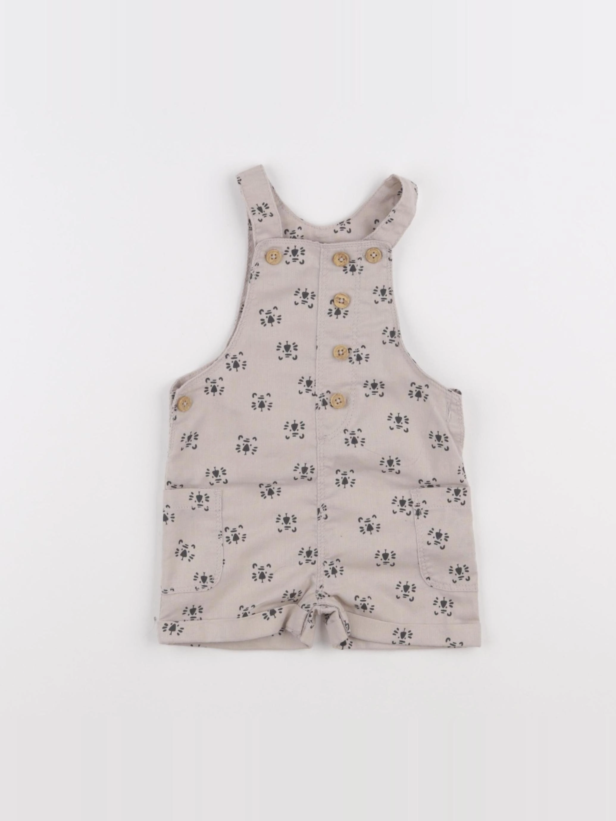 Vertbaudet - salopette beige - 12 mois
