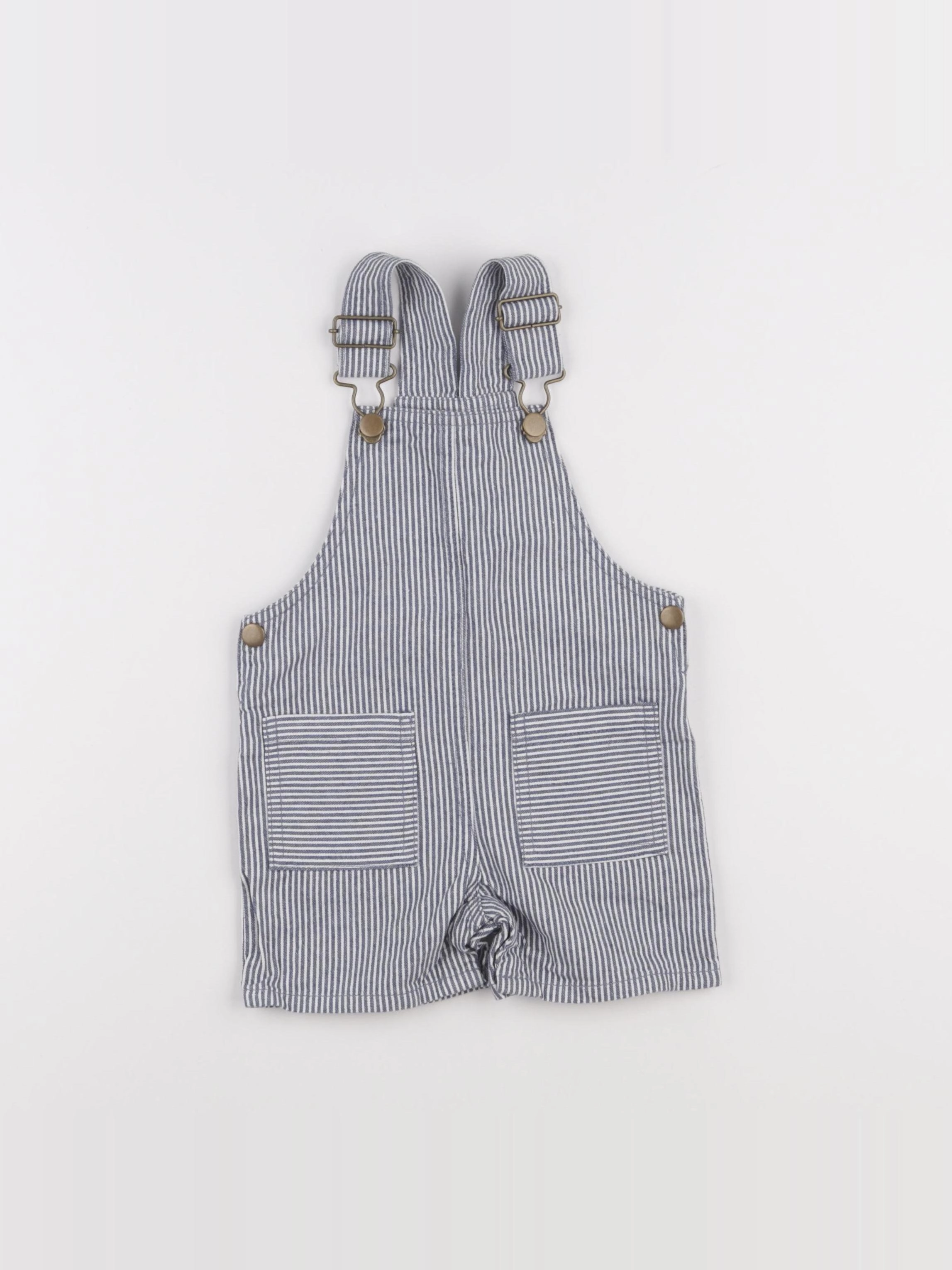 Boutchou - salopette bleu, blanc - 12 mois