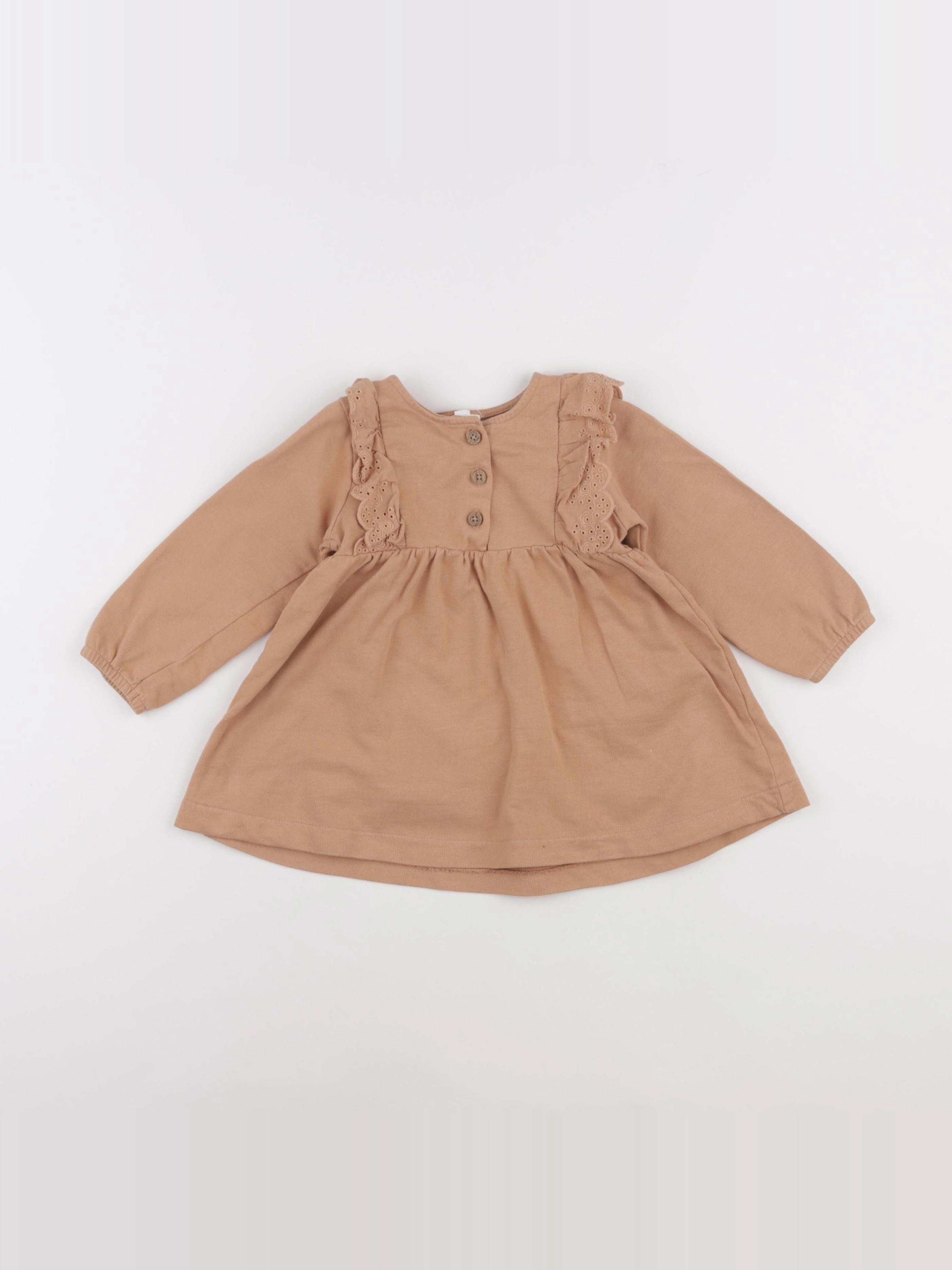 Vertbaudet - robe marron - 18 mois