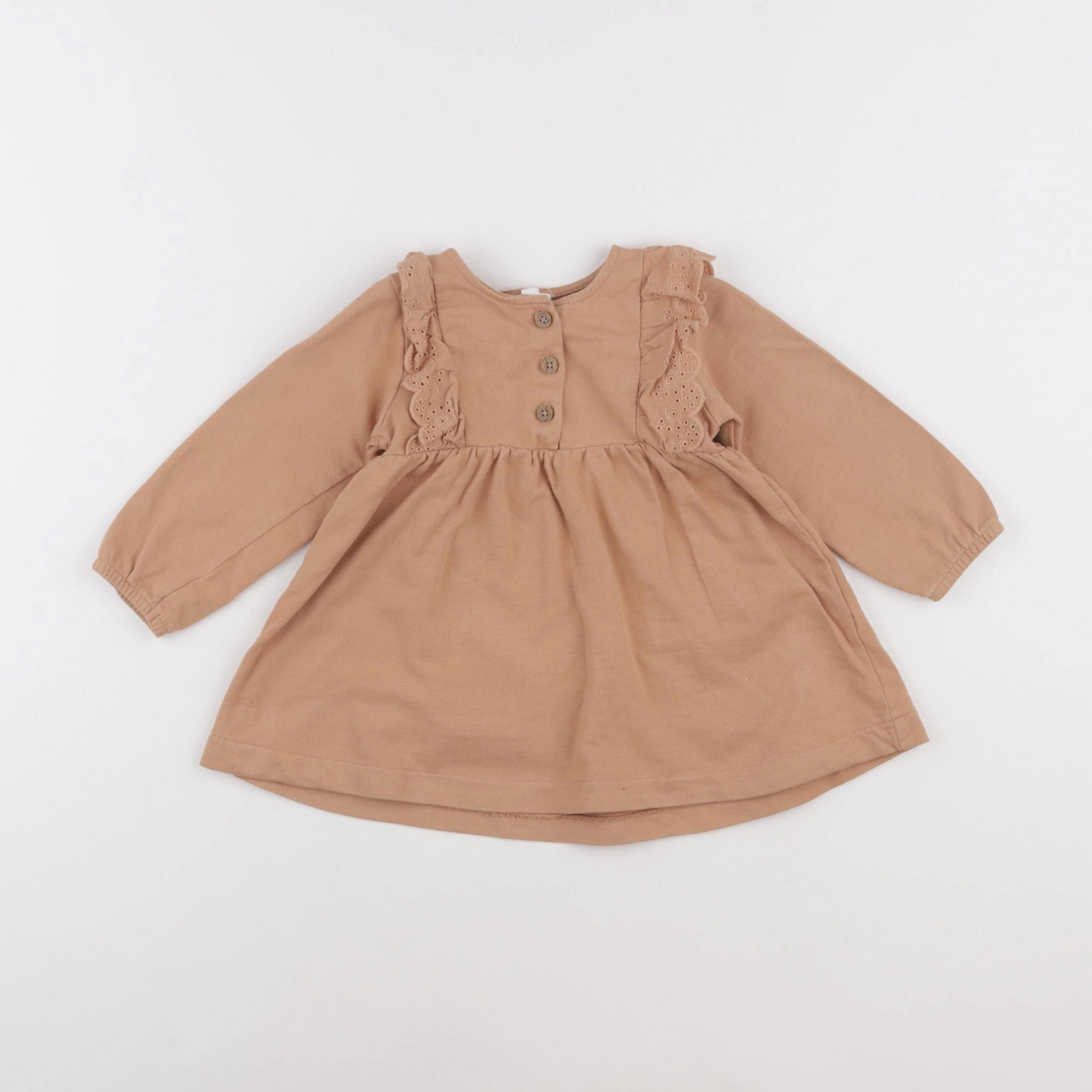 Vertbaudet - robe marron - 18 mois