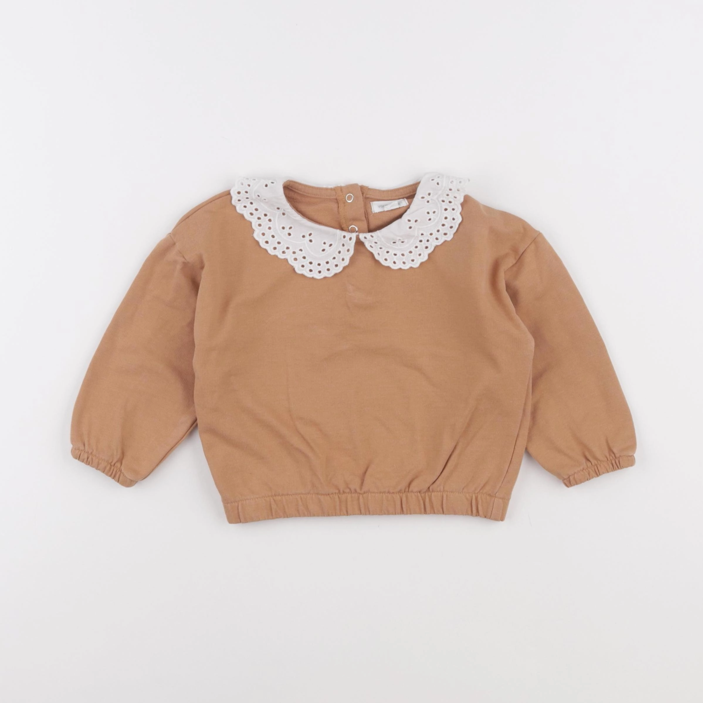 Vertbaudet - sweat marron - 18 mois