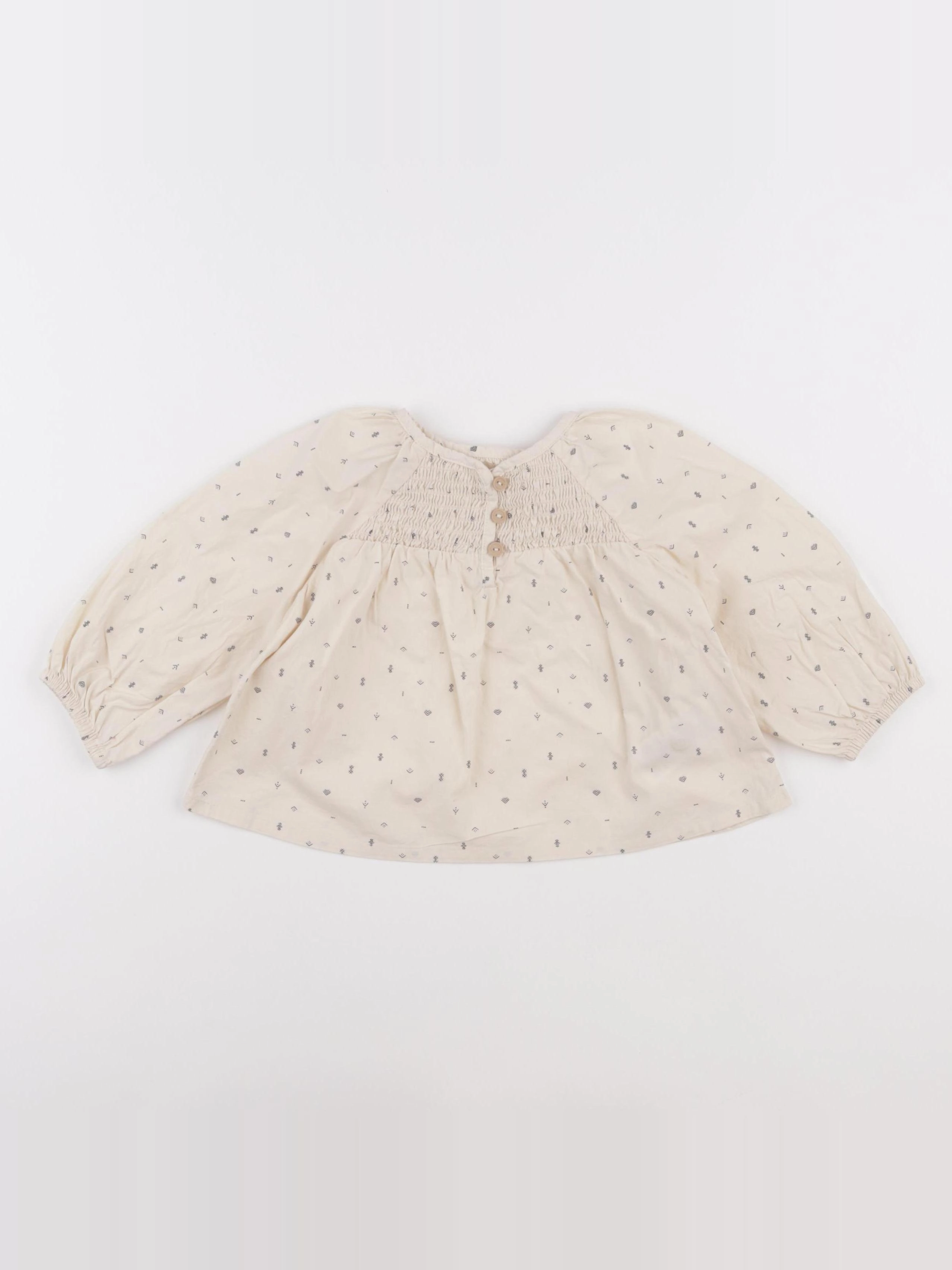 Vertbaudet - blouse beige - 18 mois