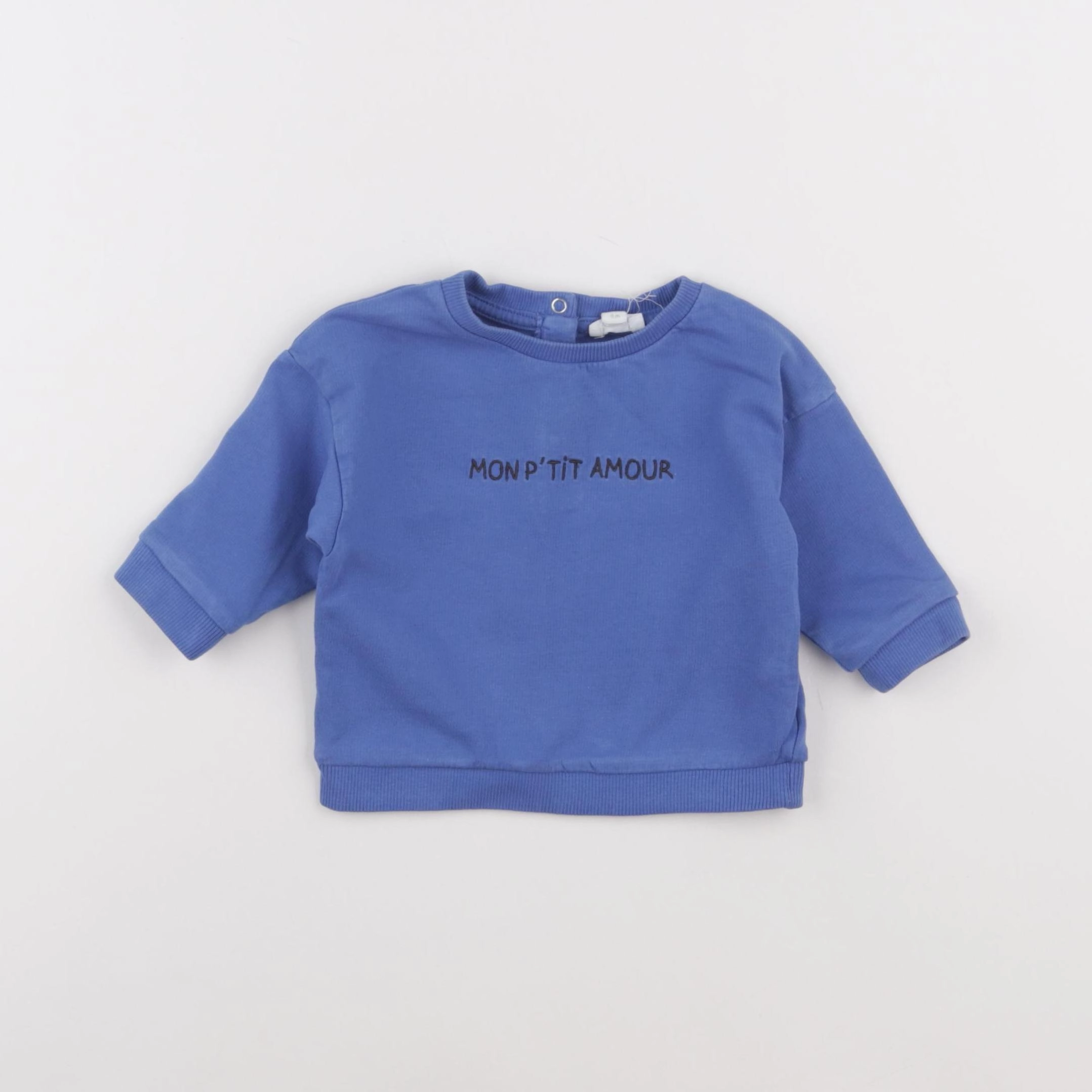 Vertbaudet - sweat bleu - 6 mois