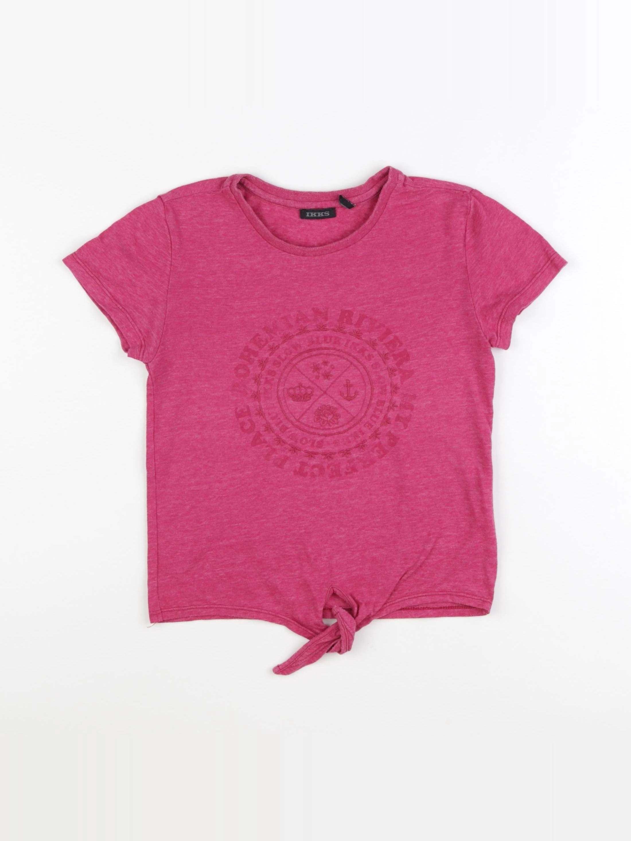IKKS - tee-shirt rose - 8 ans