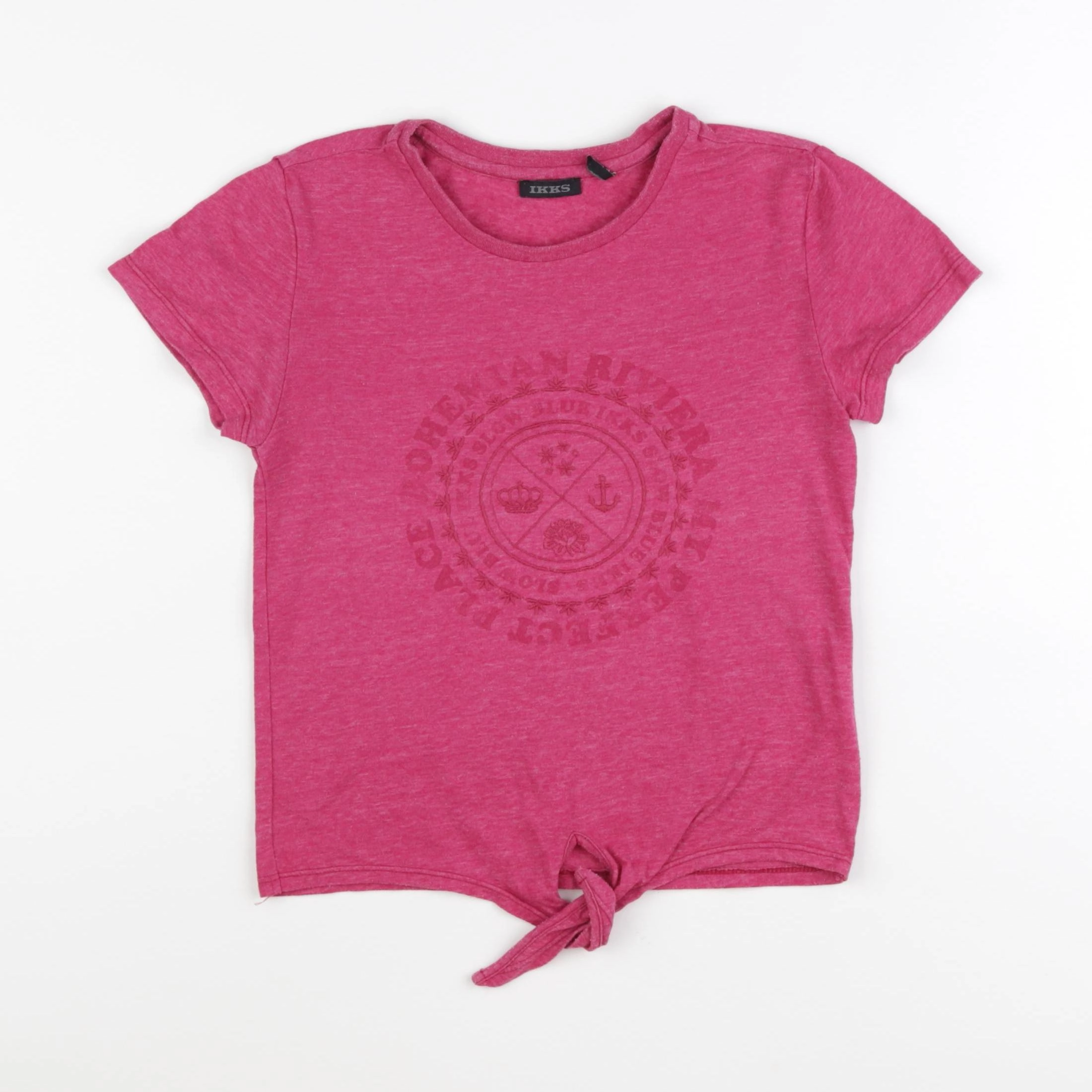 IKKS - tee-shirt rose - 8 ans