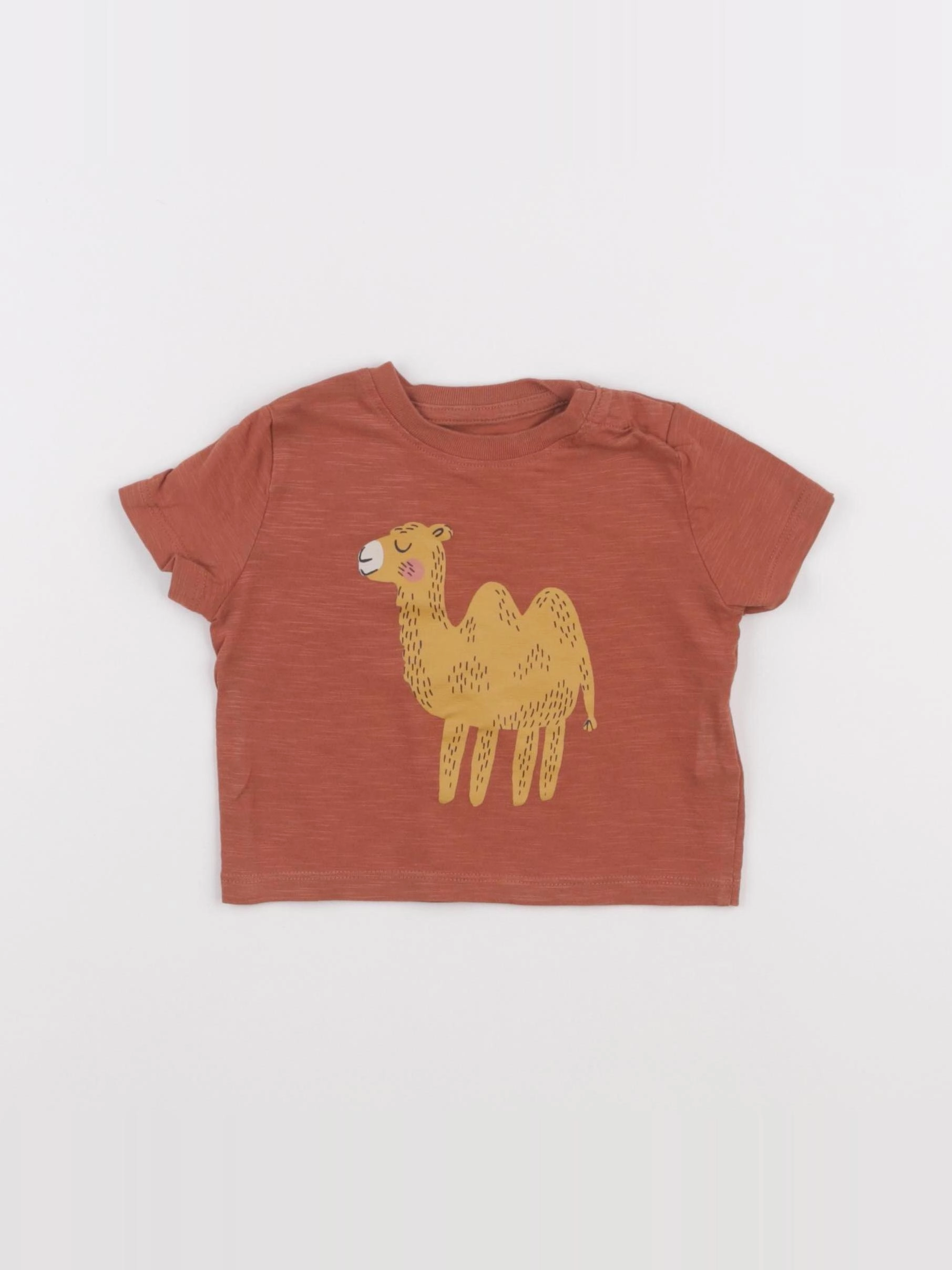 Petit Bateau - tee-shirt marron - 6 mois