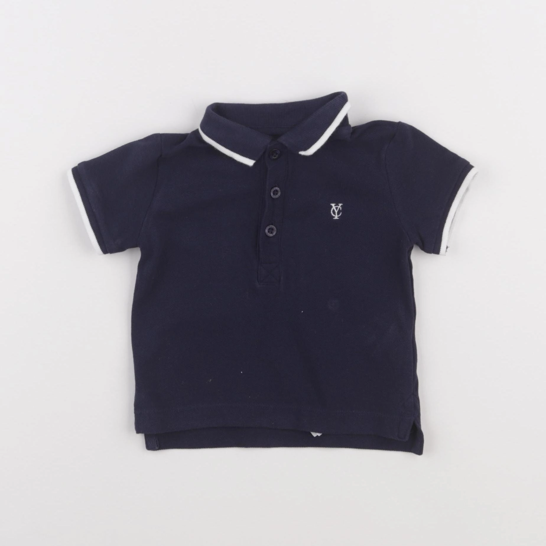 Cyrillus - polo bleu - 9 mois