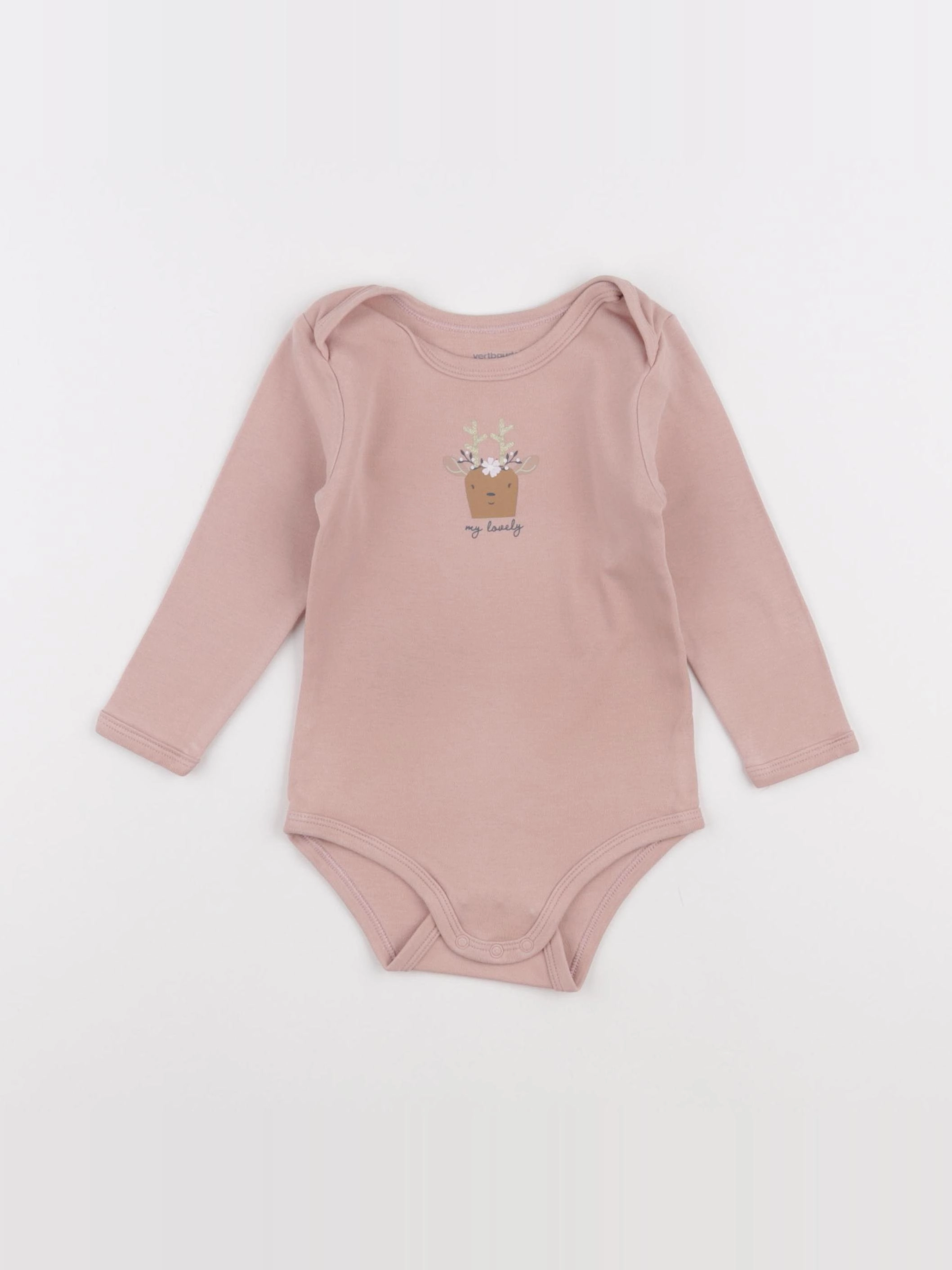 Vertbaudet - body rose - 18 mois