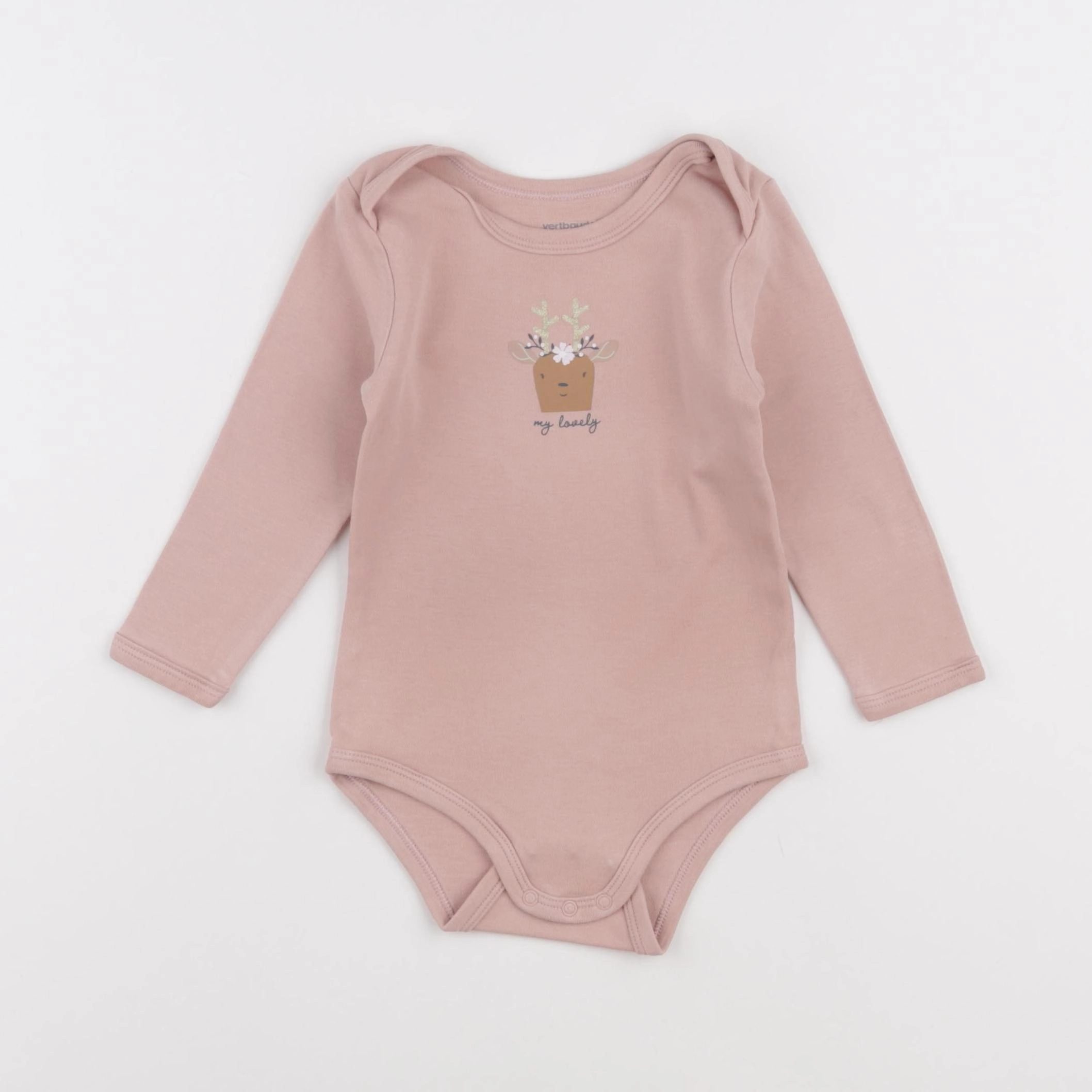 Vertbaudet - body rose - 18 mois