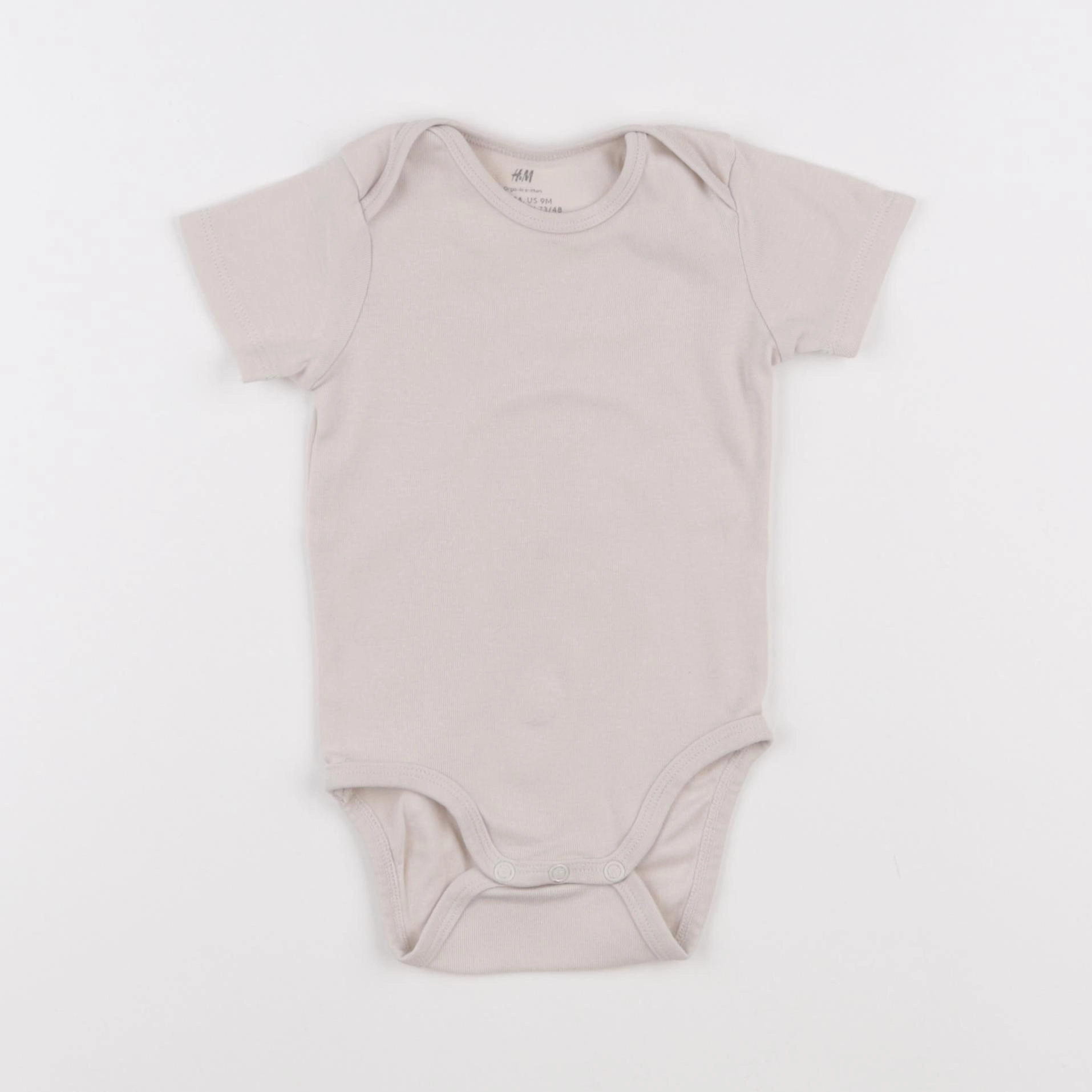 H&M - body beige - 6/9 mois