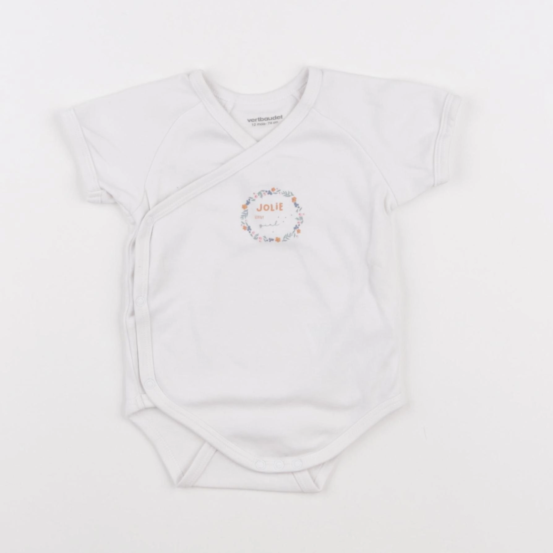 Vertbaudet - body blanc - 12 mois