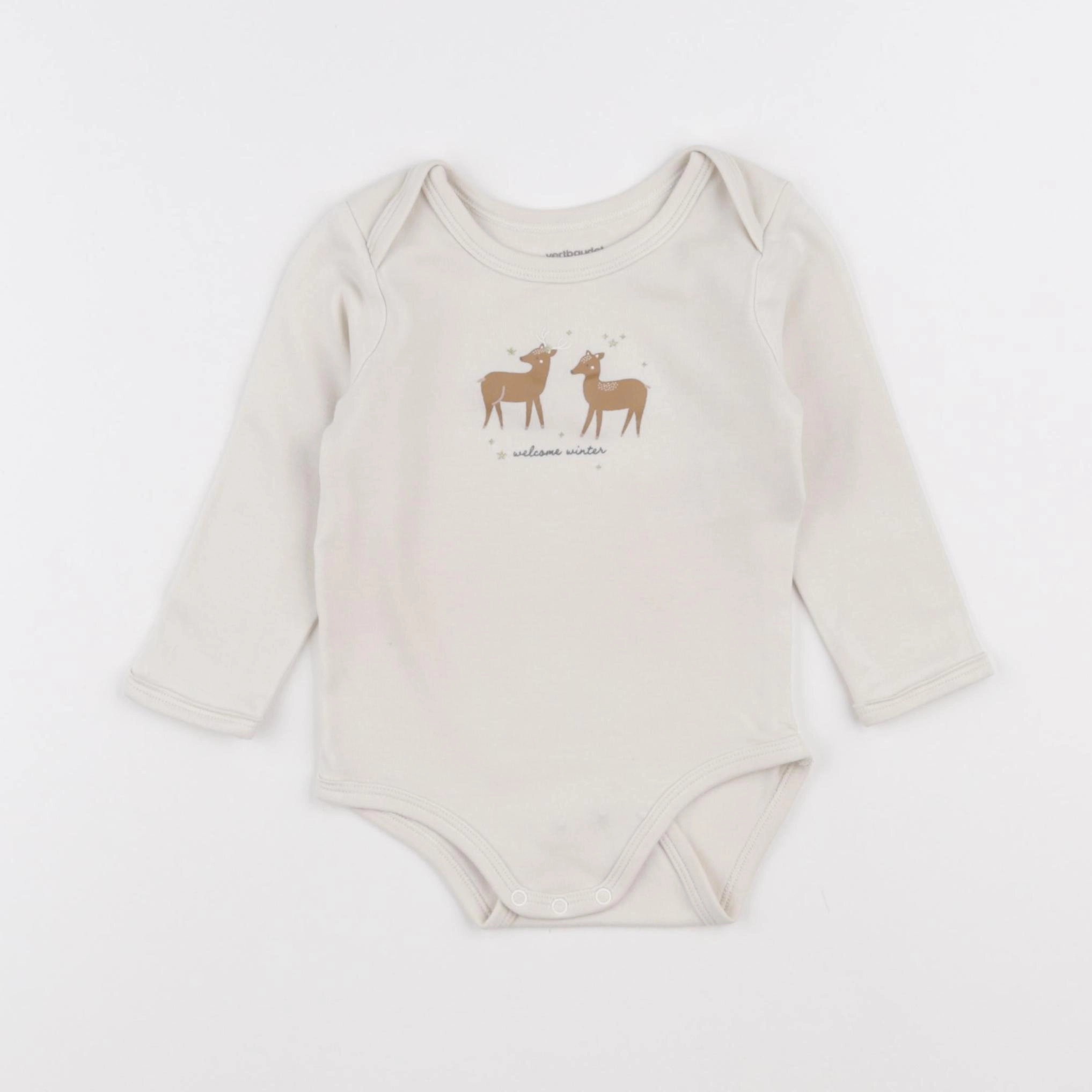 Vertbaudet - body beige - 18 mois