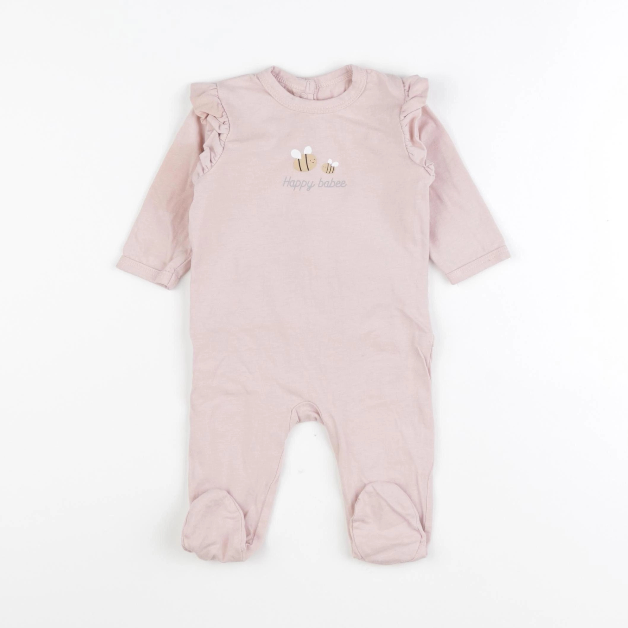 Vertbaudet - pyjama coton rose - 3 mois
