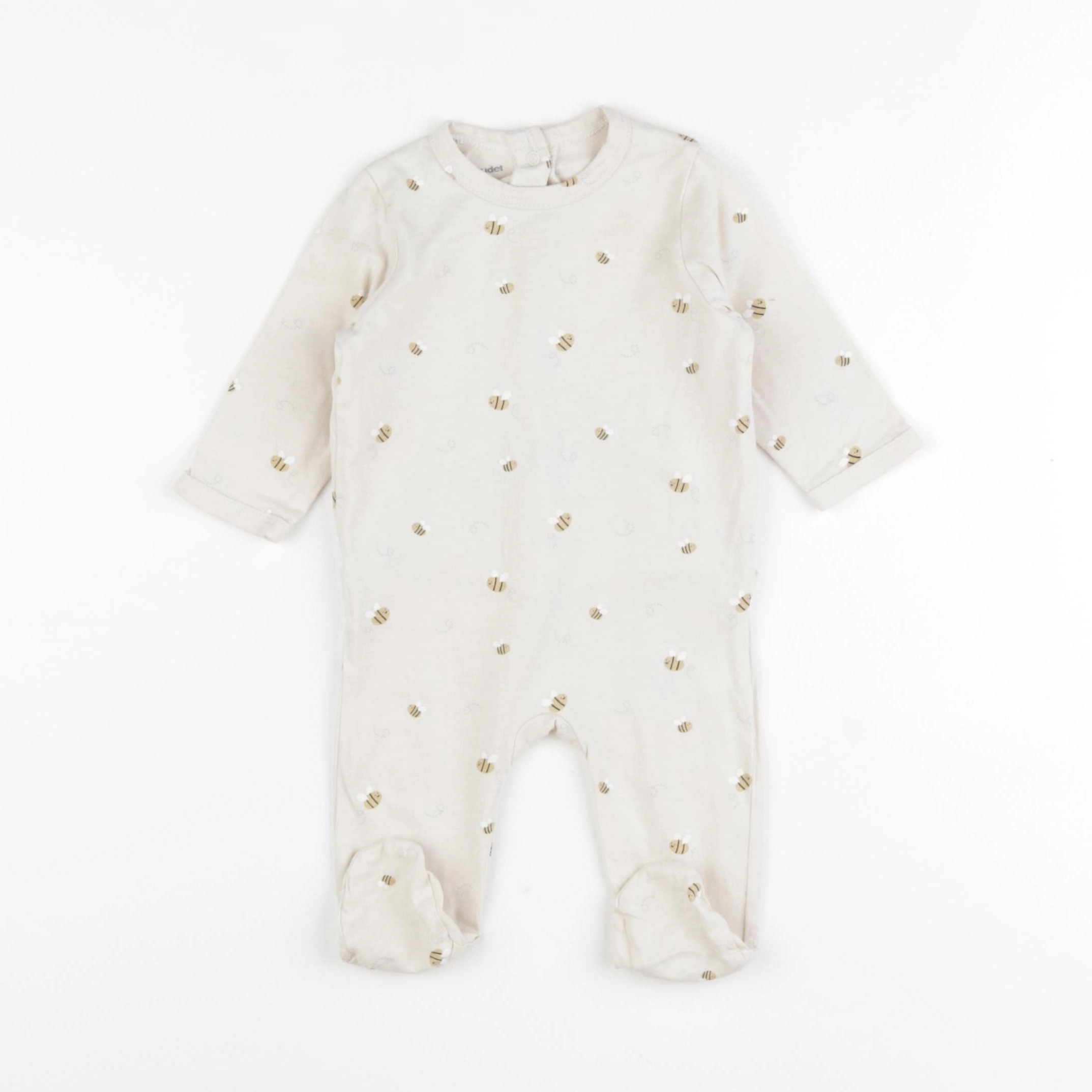 Vertbaudet - pyjama coton blanc - 3 mois