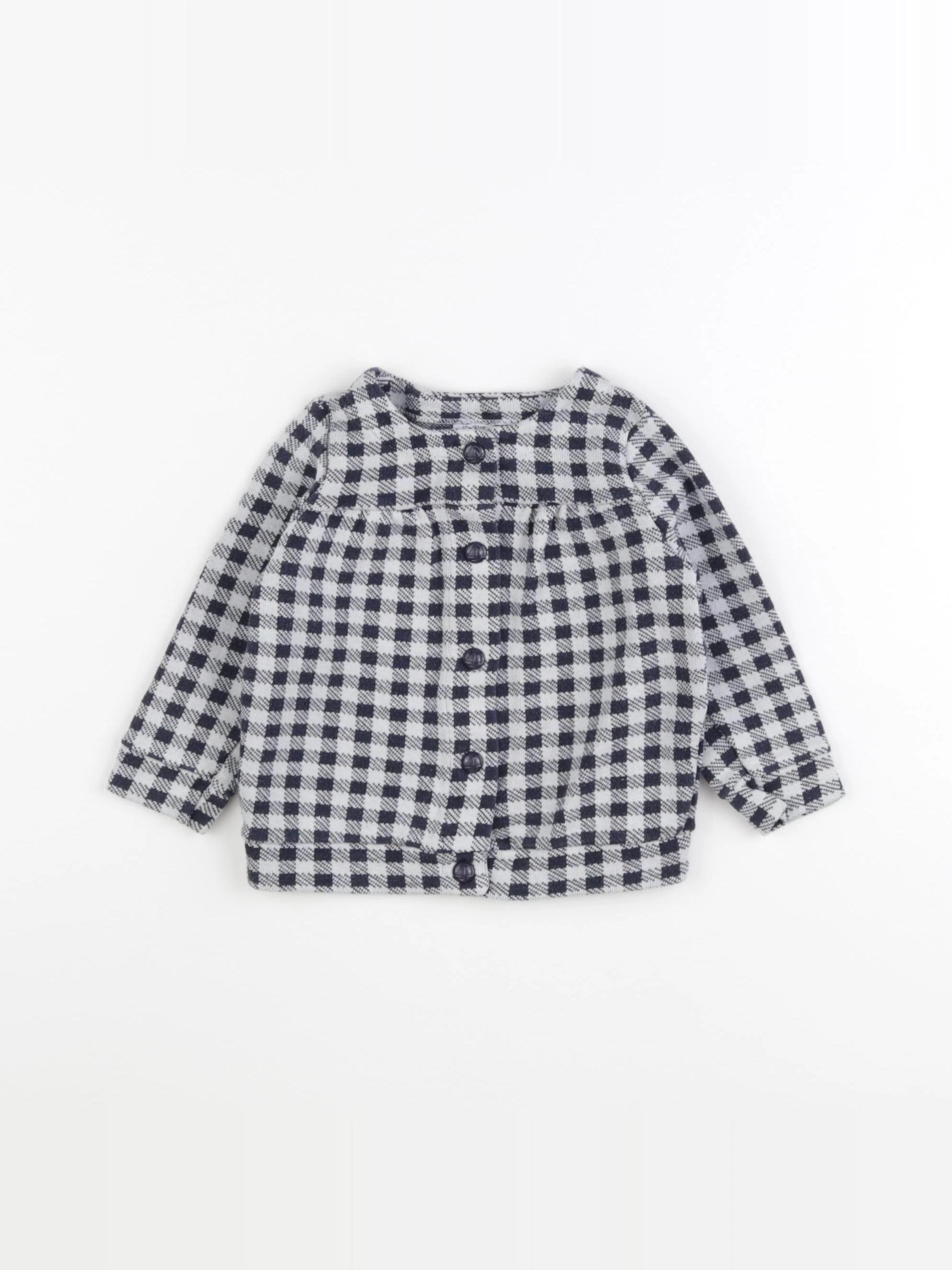 Petit Bateau - gilet bleu - 18 mois