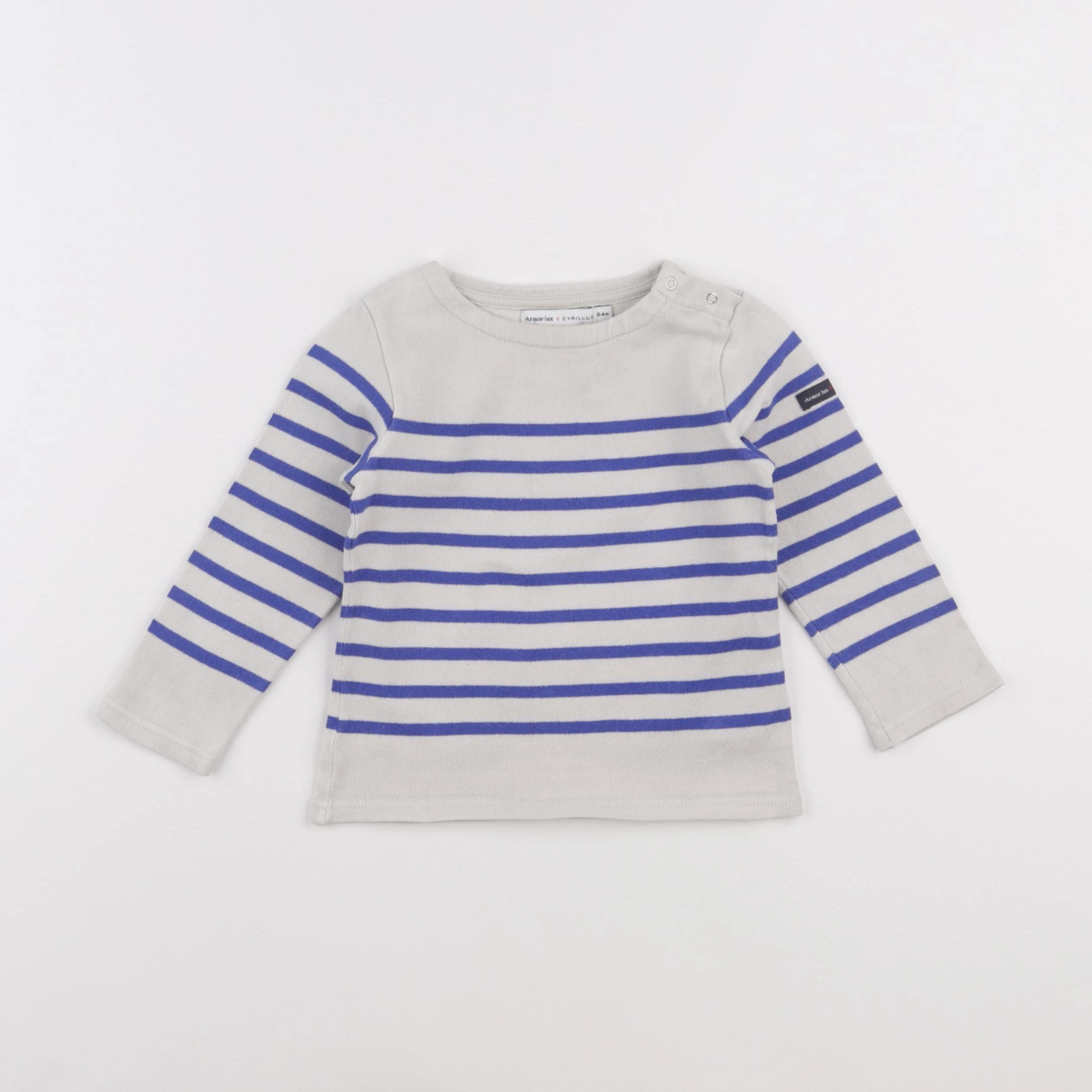 Cyrillus - tee-shirt bleu - 24 mois