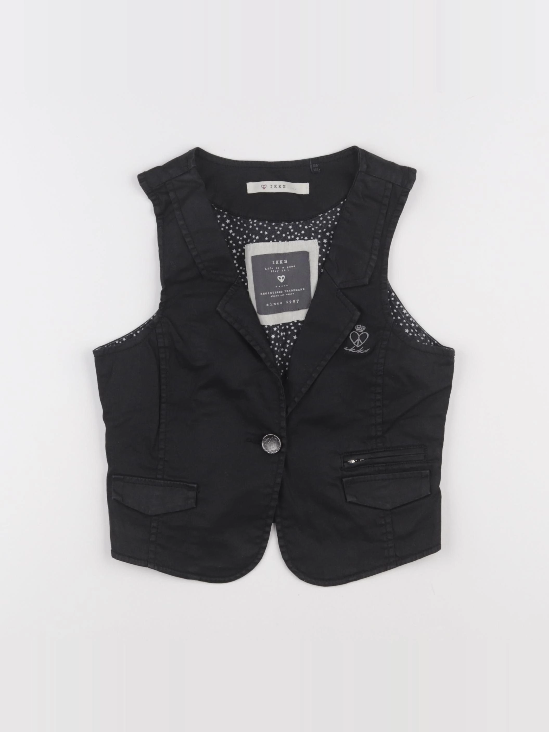 IKKS - gilet noir - 10 ans