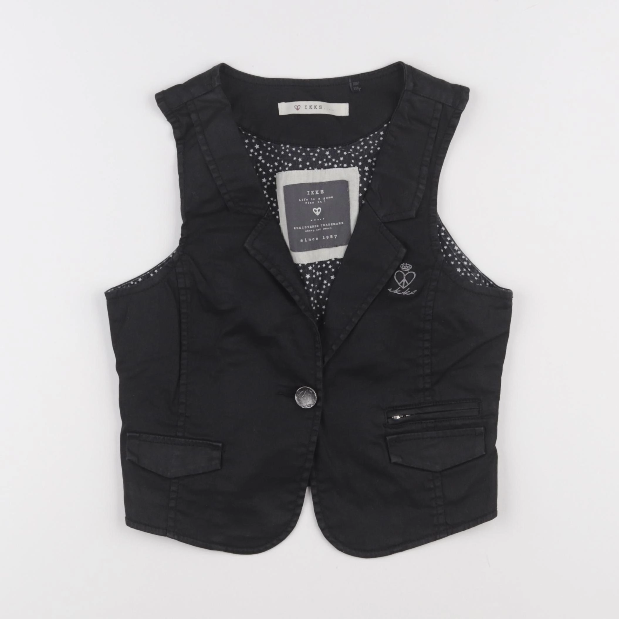 IKKS - gilet noir - 10 ans