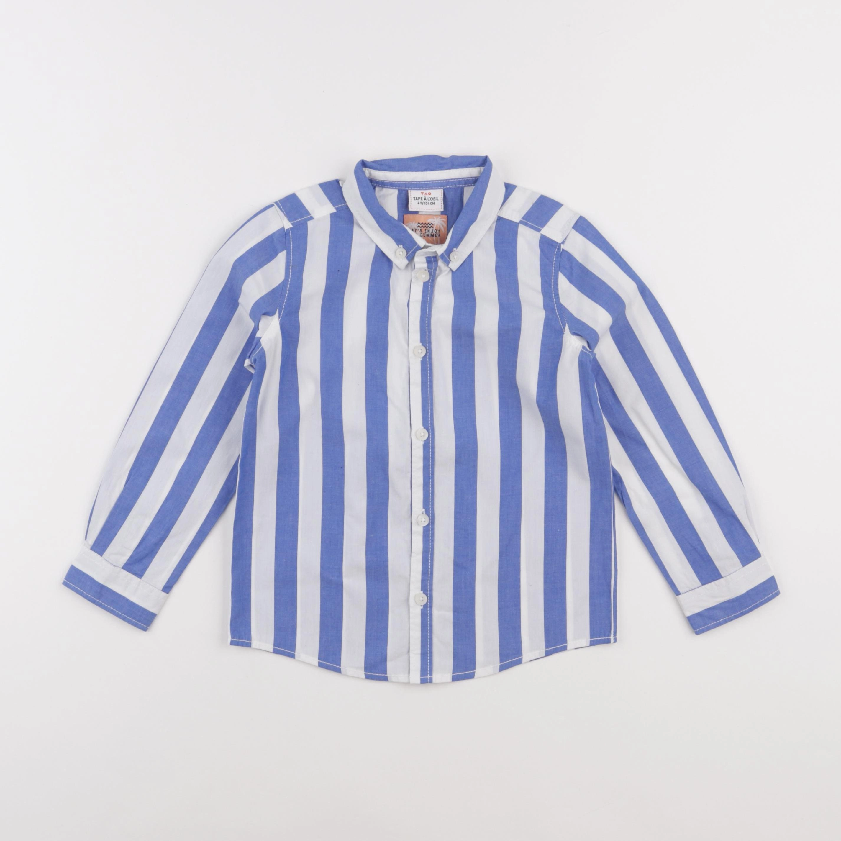Tape à l'oeil - chemise bleu - 4 ans