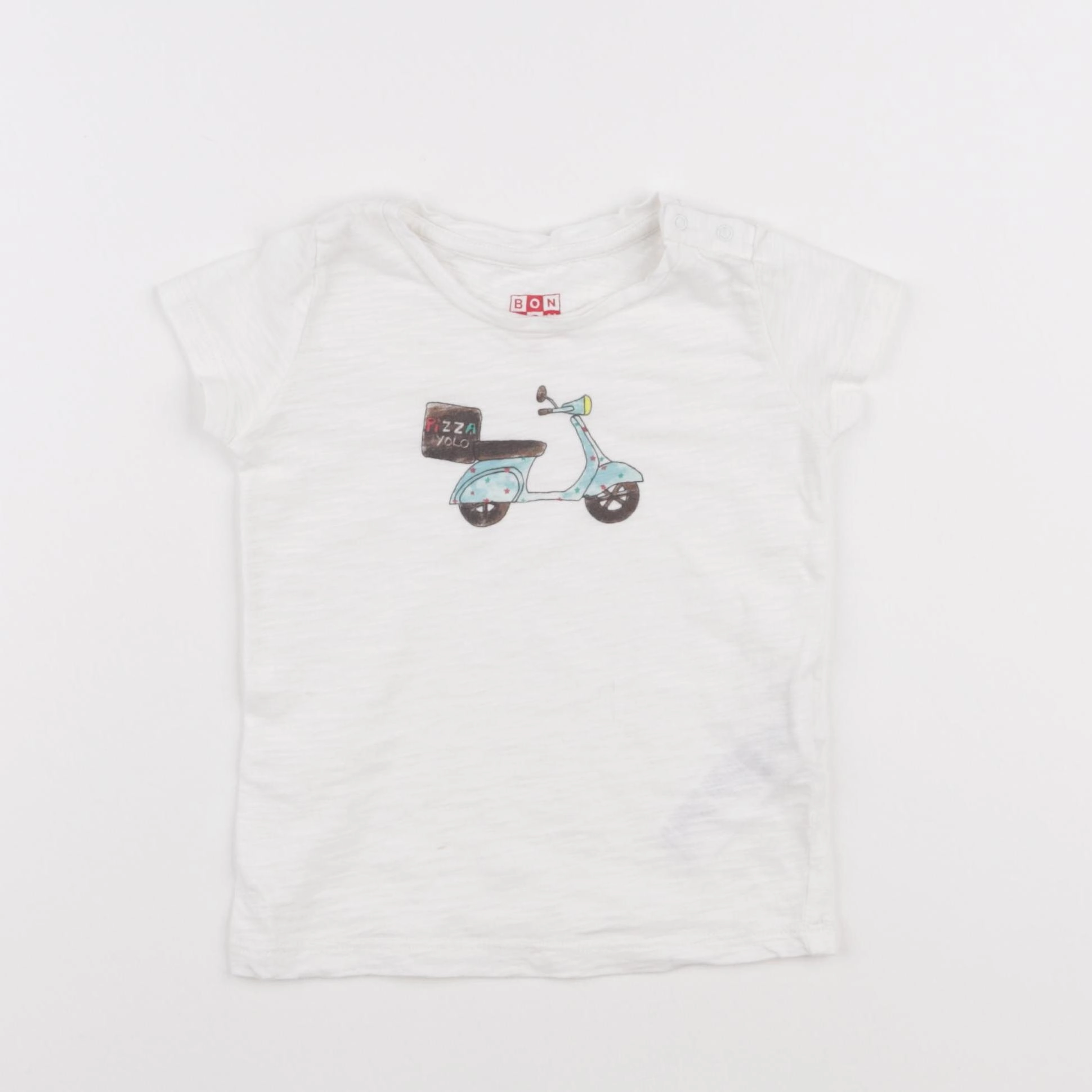 Bonton - tee-shirt blanc - 2 ans