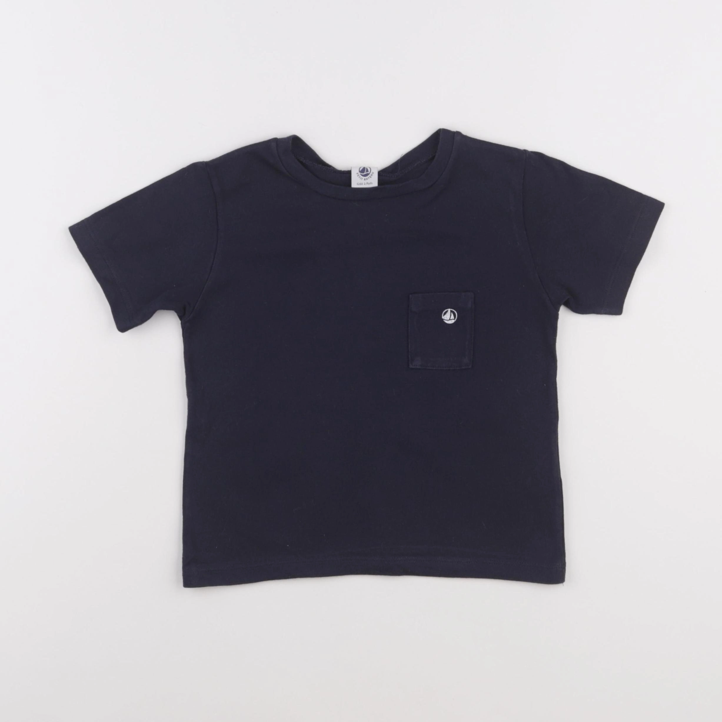 Petit Bateau - tee-shirt bleu - 4 ans