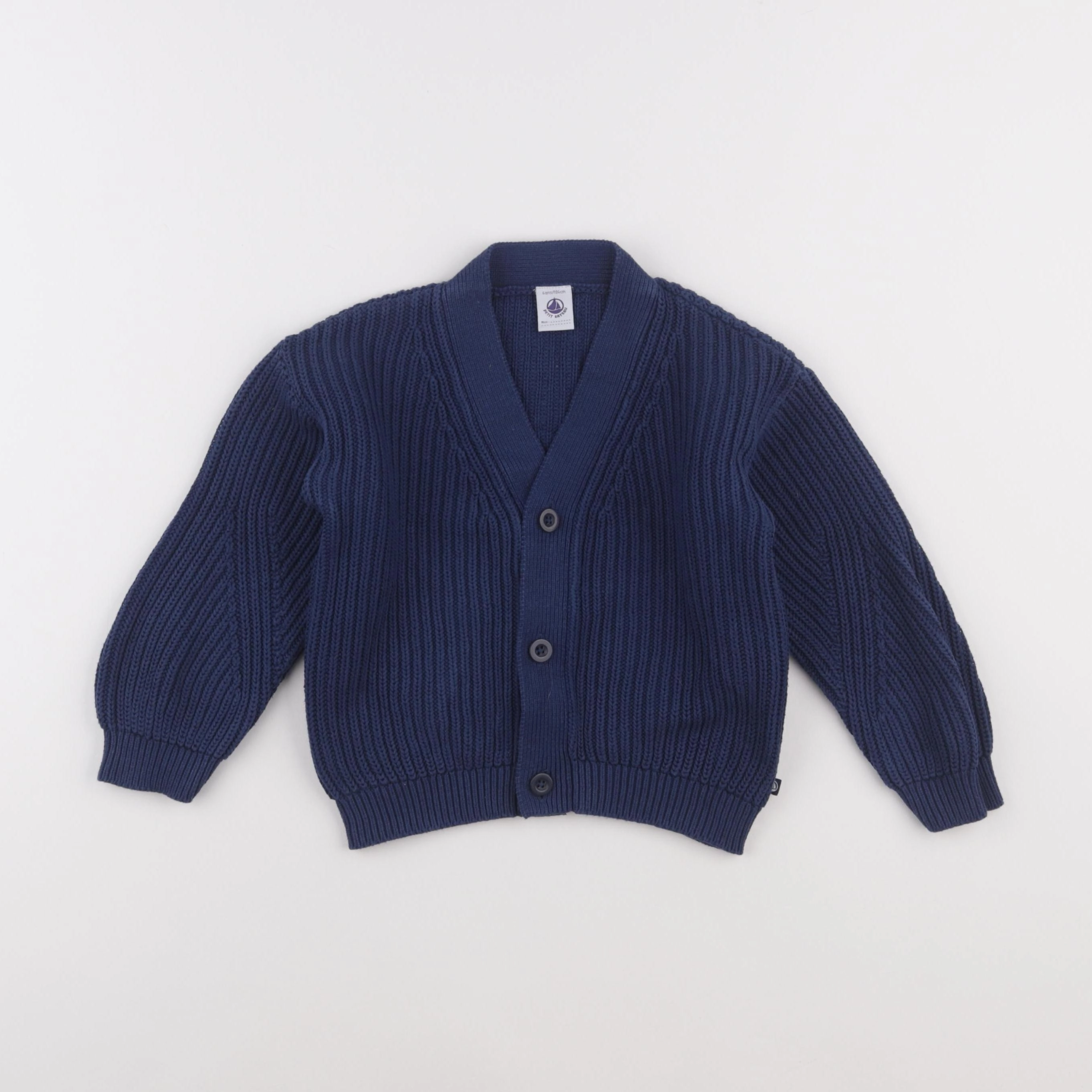 Petit Bateau - gilet bleu - 4 ans