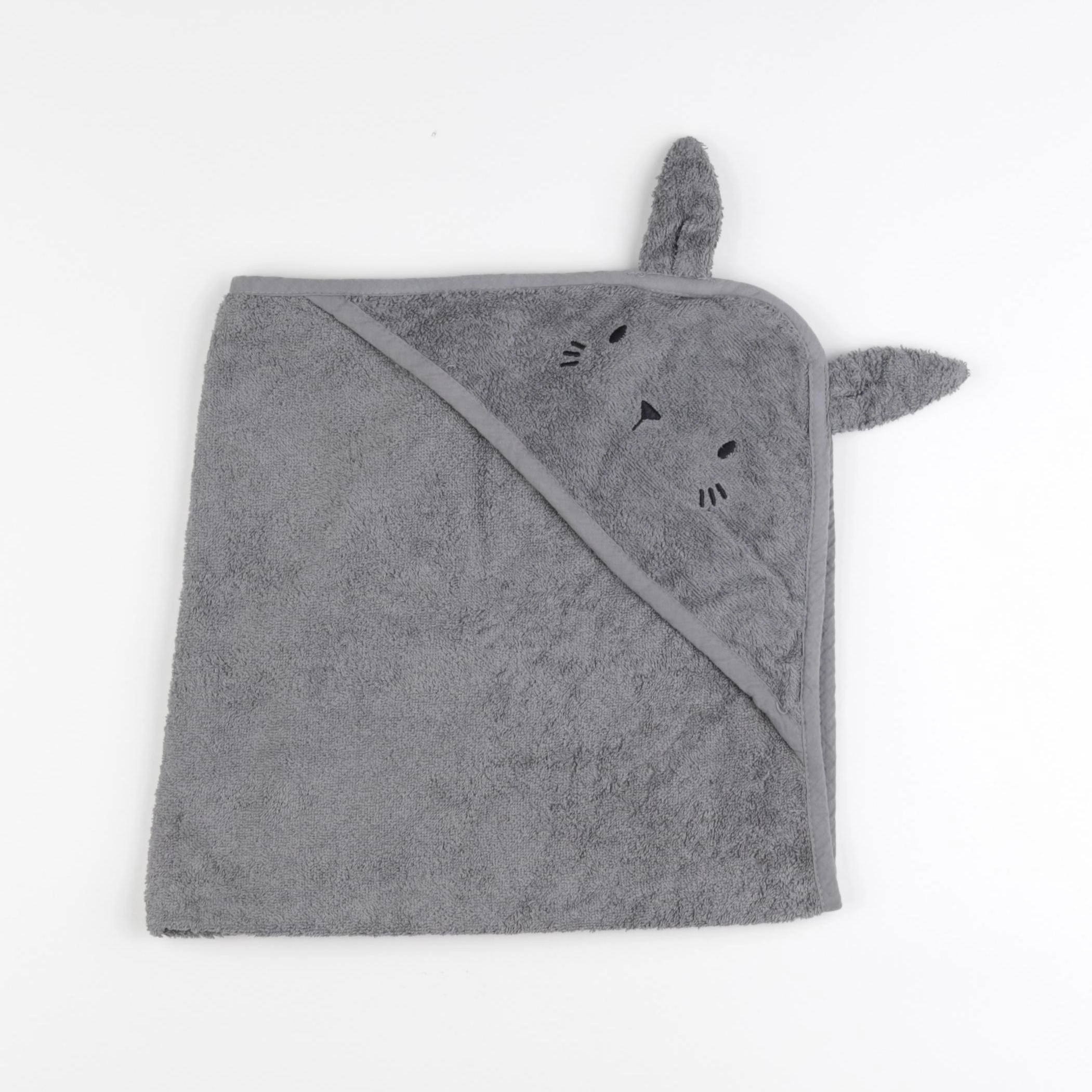 Vertbaudet - cape de bain gris - 0/24 mois