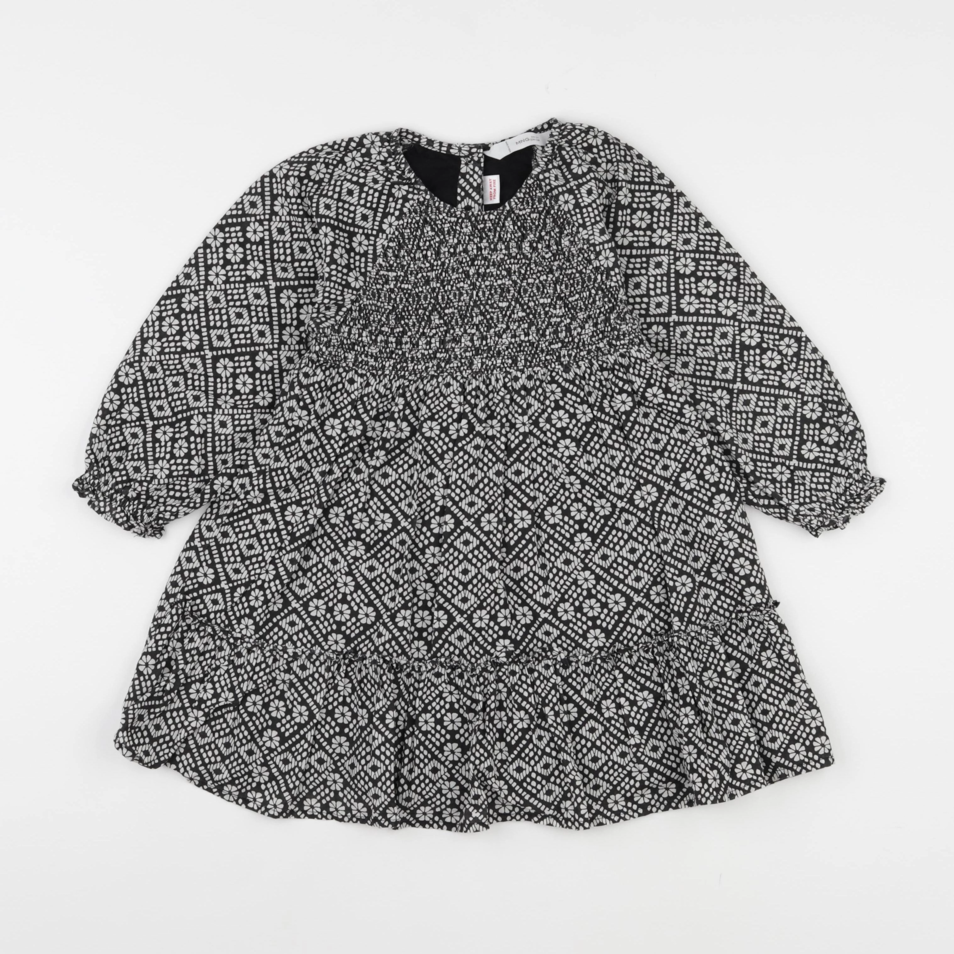 Mango - robe blanc, noir - 3/4 ans