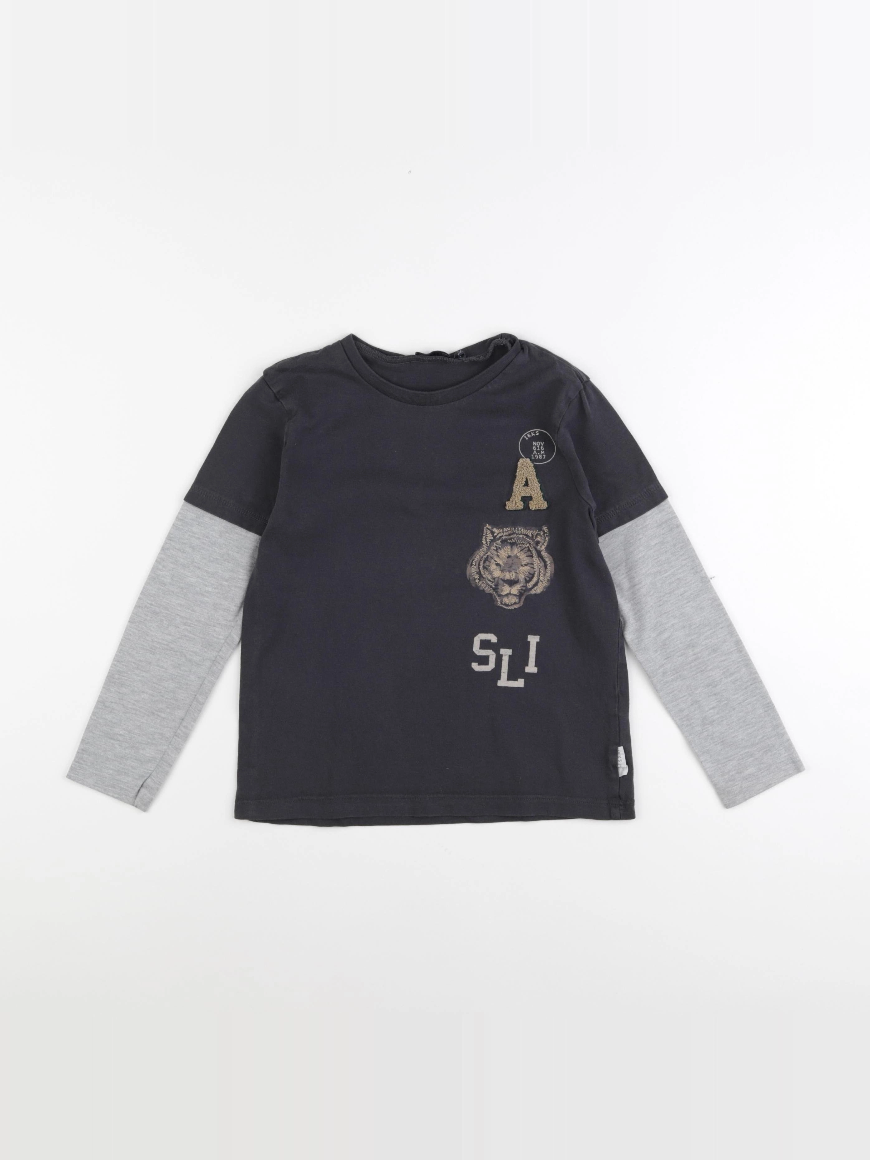 IKKS - tee-shirt gris - 6 ans