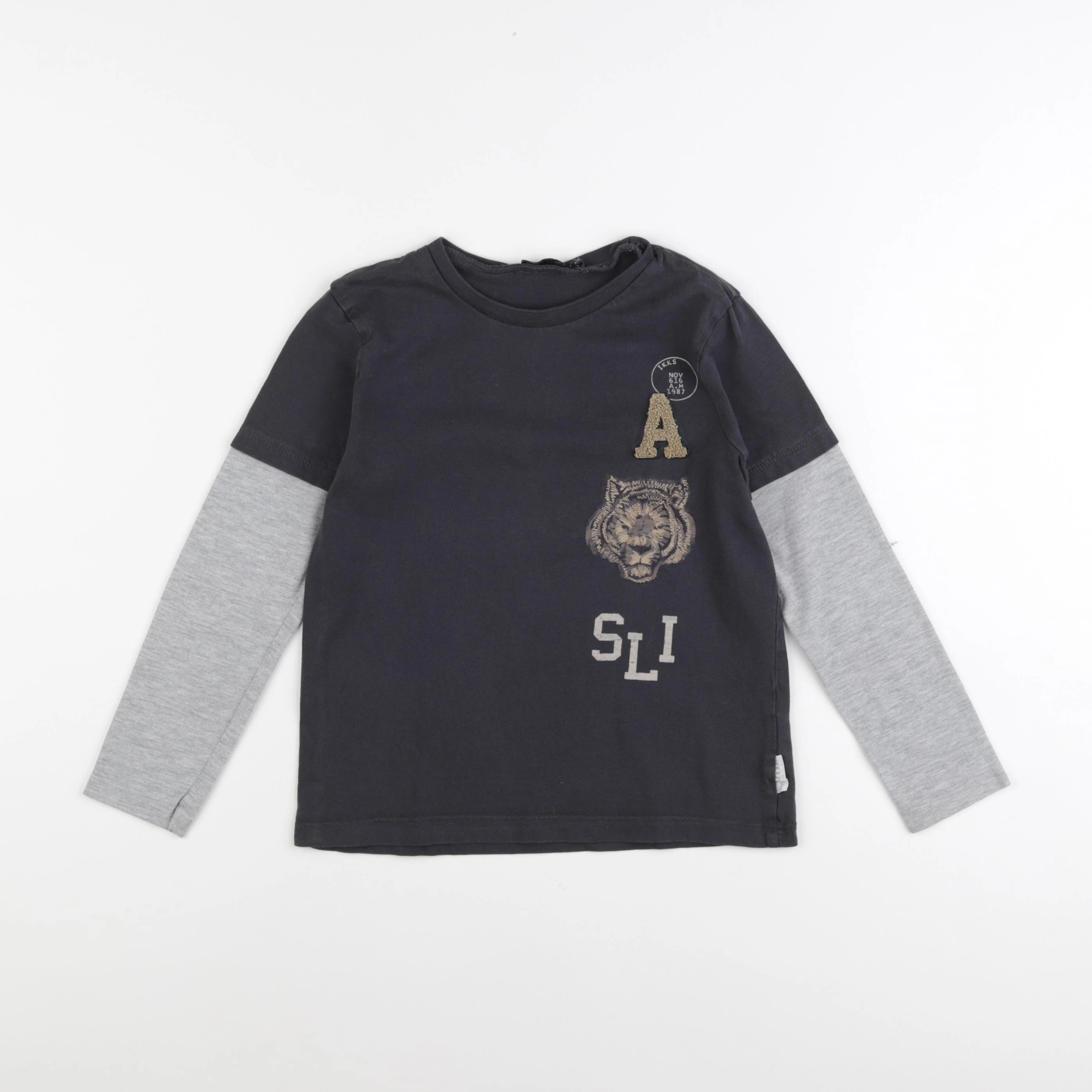 IKKS - tee-shirt gris - 6 ans