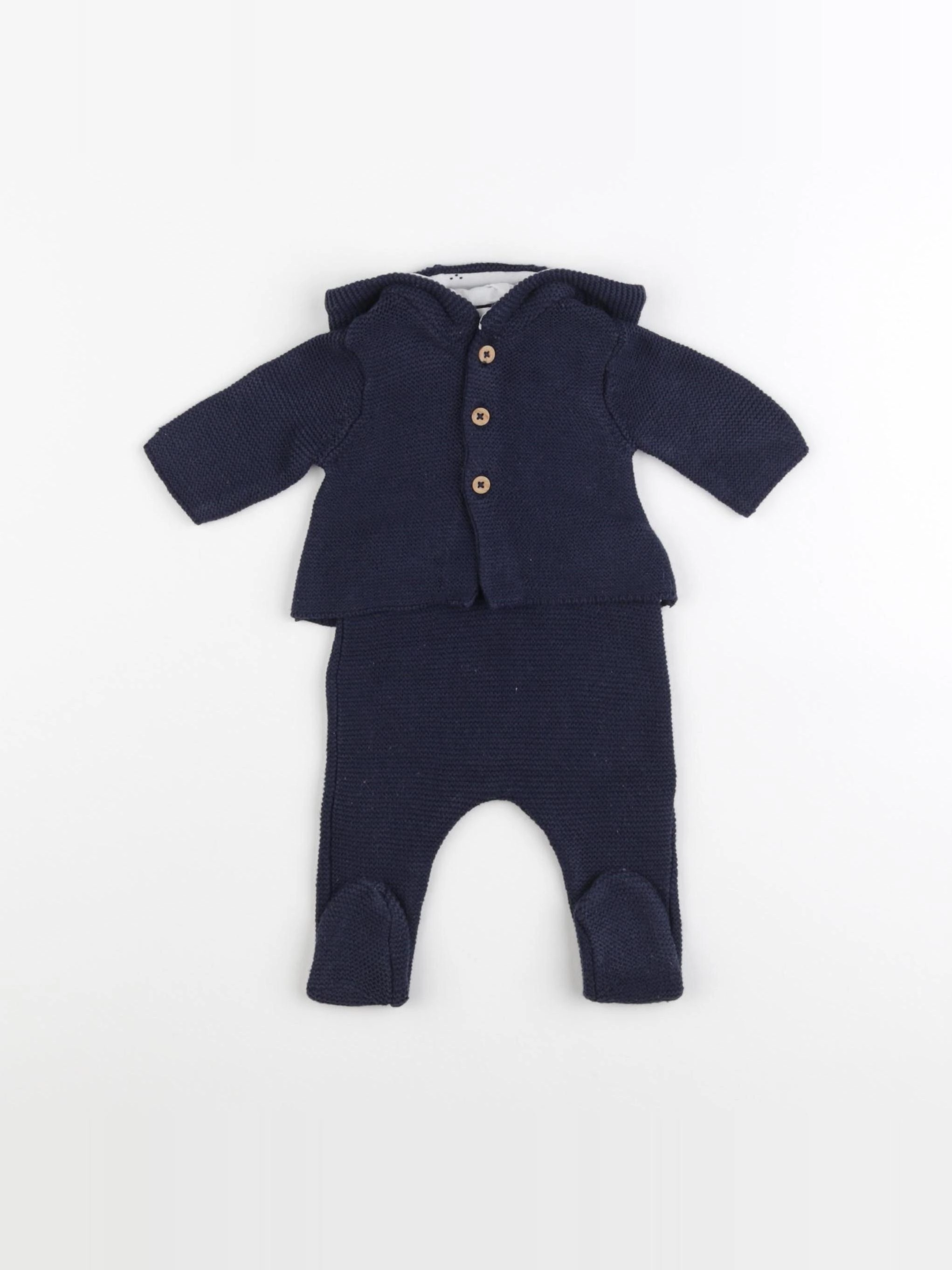 Vertbaudet - ensemble bleu - 0 mois