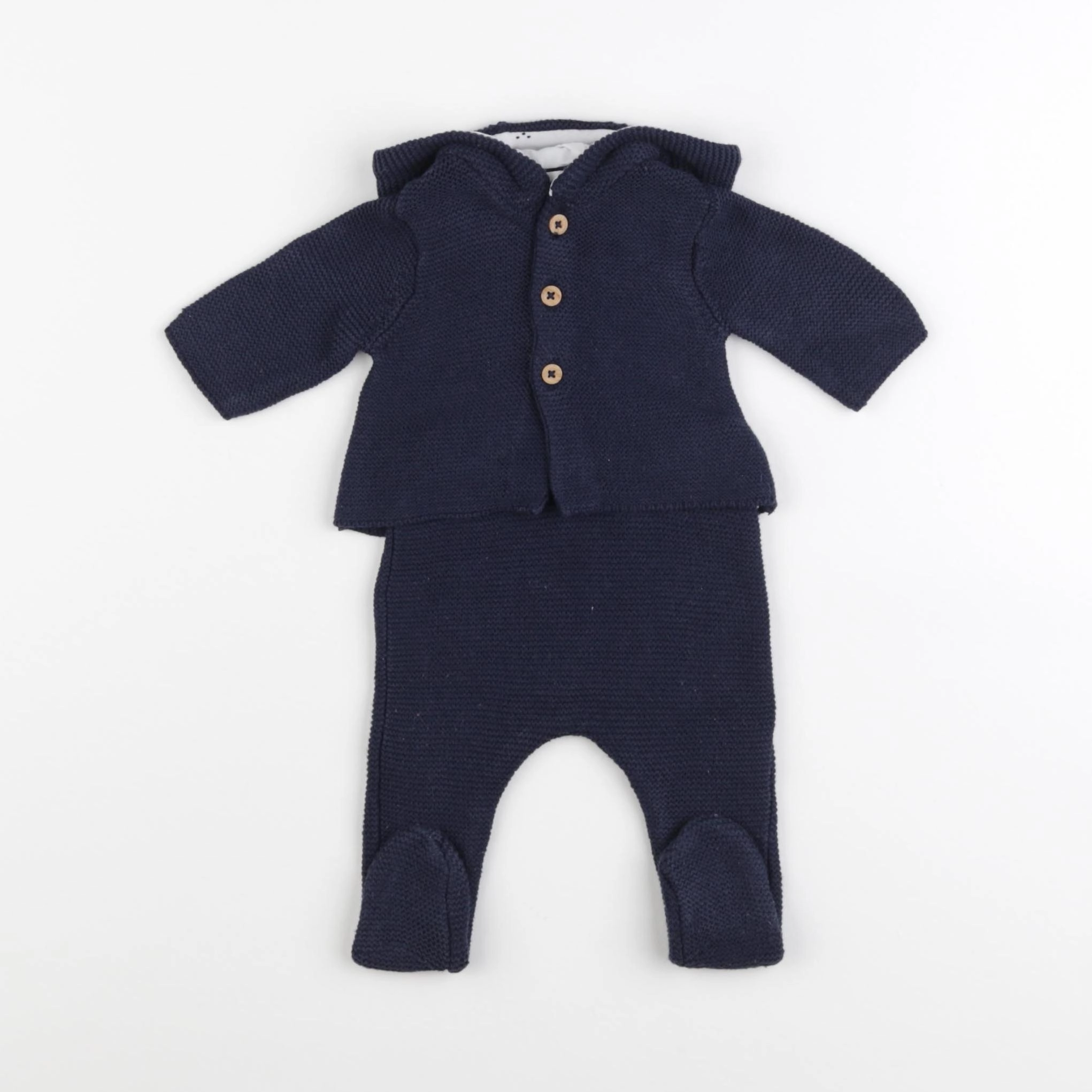 Vertbaudet - ensemble bleu - 0 mois