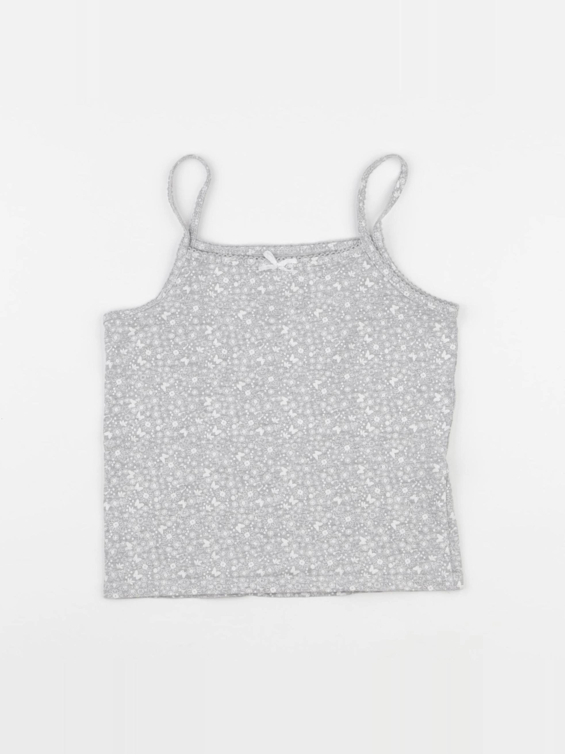 Vertbaudet - maillot de corps blanc, gris - 8 ans