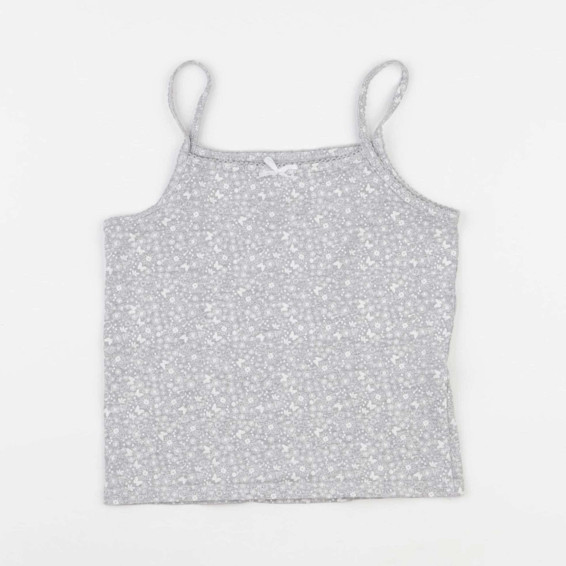 Vertbaudet - maillot de corps blanc, gris - 8 ans