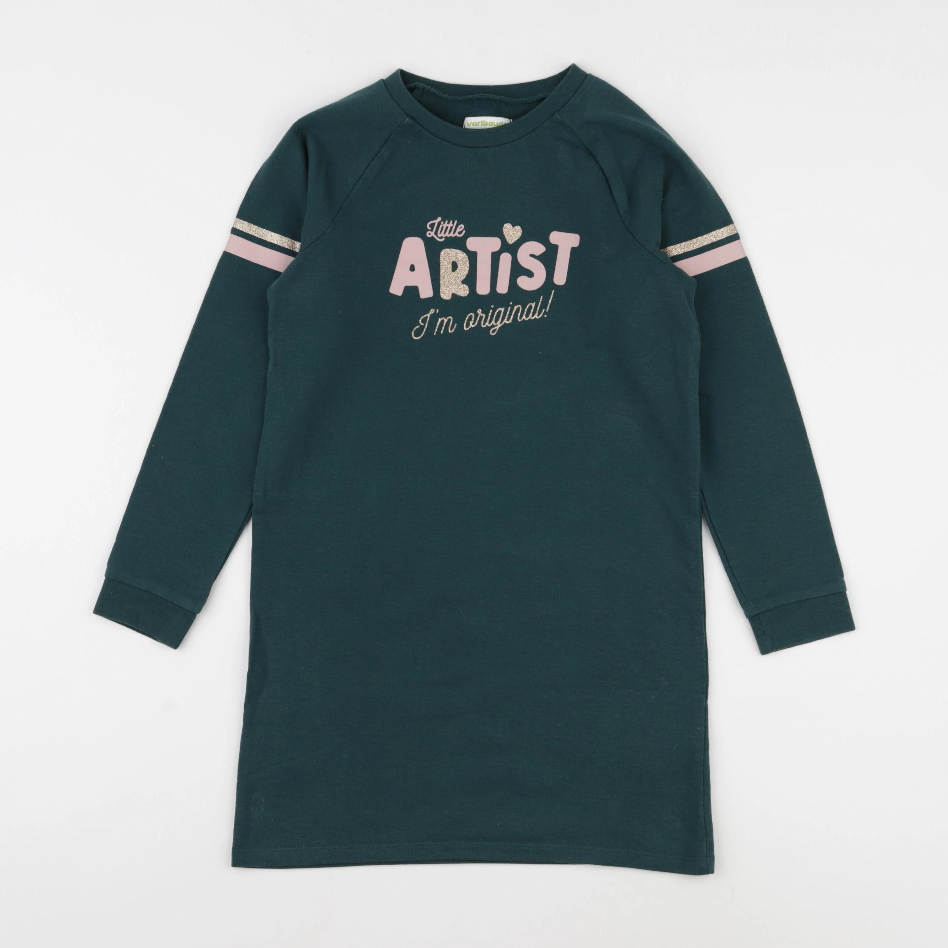 Vertbaudet - robe vert - 8 ans