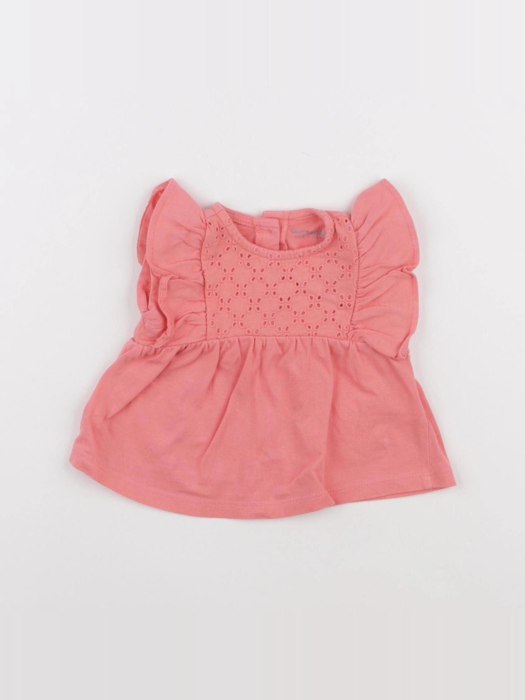 Vertbaudet - tee-shirt rose - 3 mois