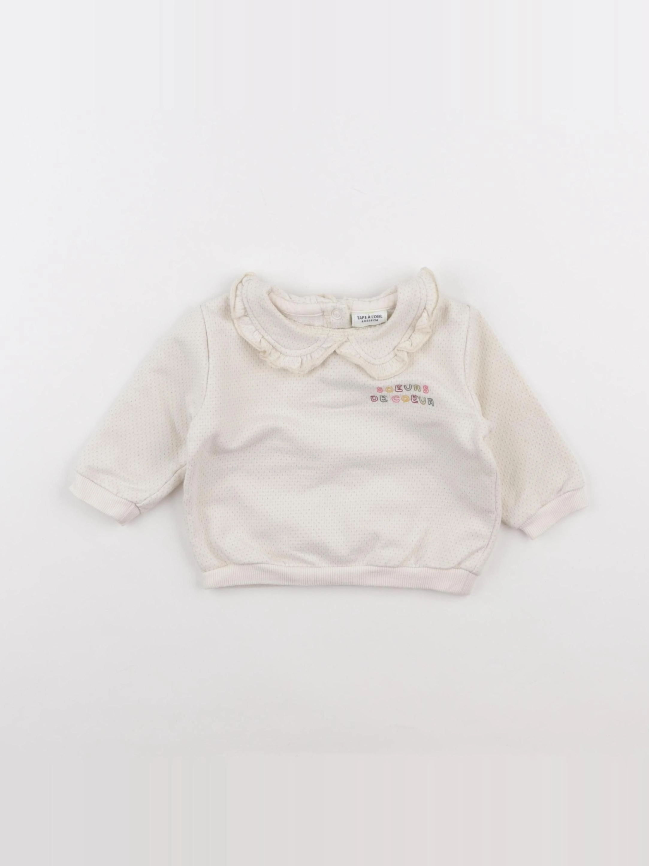 Tape à l'oeil - sweat beige - 6 mois